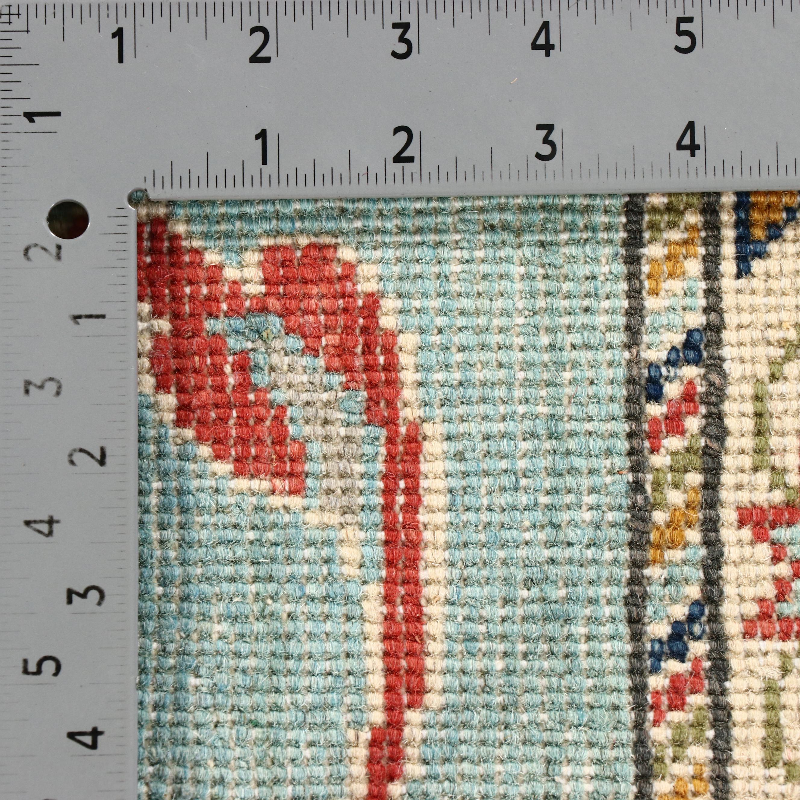 2' x 6'2 Hand-Knotted Afghan Kazak Carpet Runner