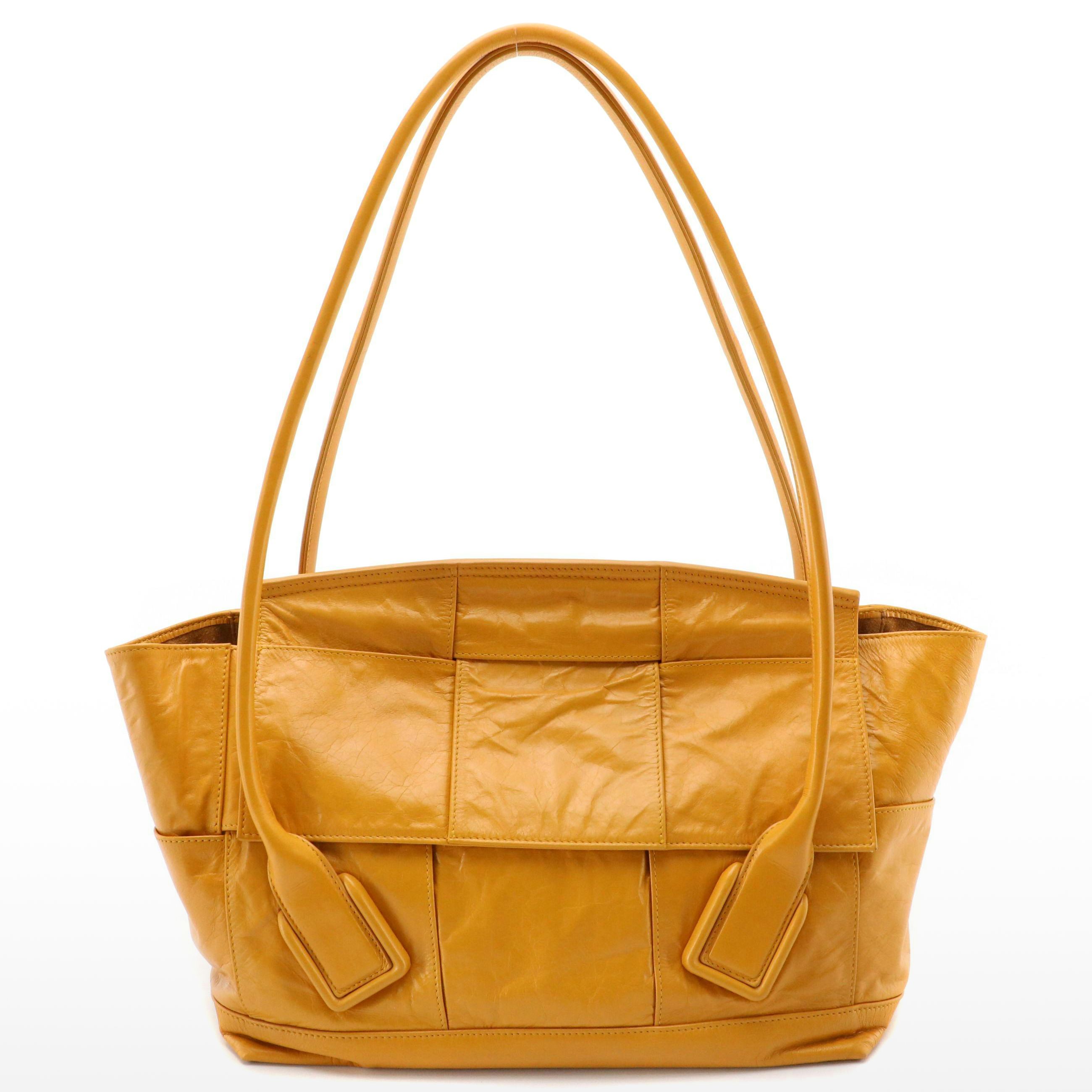 Bottega Veneta Arco Slouch Shoulder Bag in Paper Calfskin Maxi Intrecciato