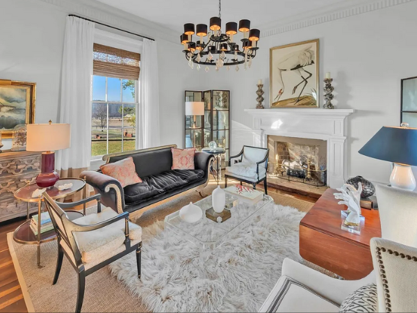 Pair of Regency Style Armchairs with Fortuny Upholstery, Late 20th Century