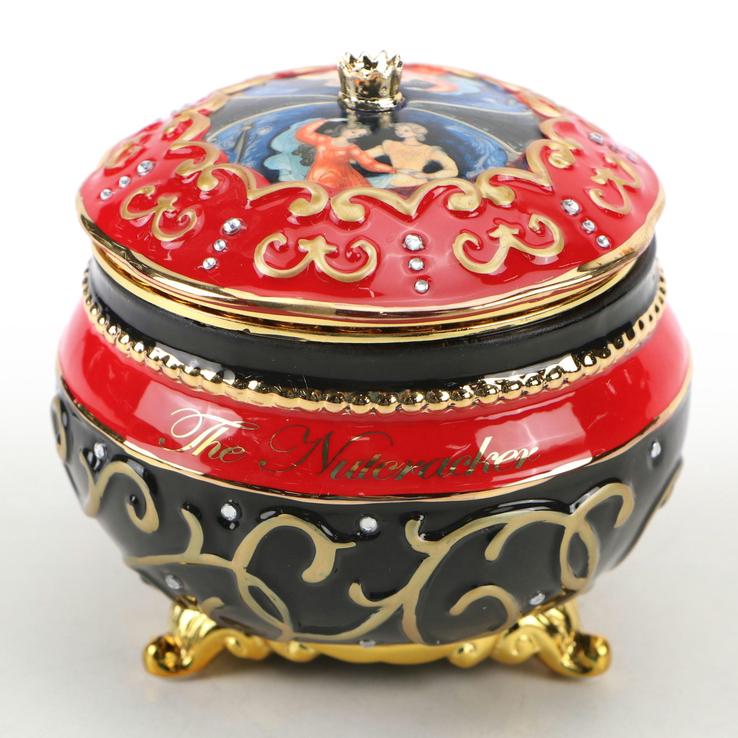 The Bradford Exchange "Clara and the Nutcracker" Embellished Porcelain Music Box