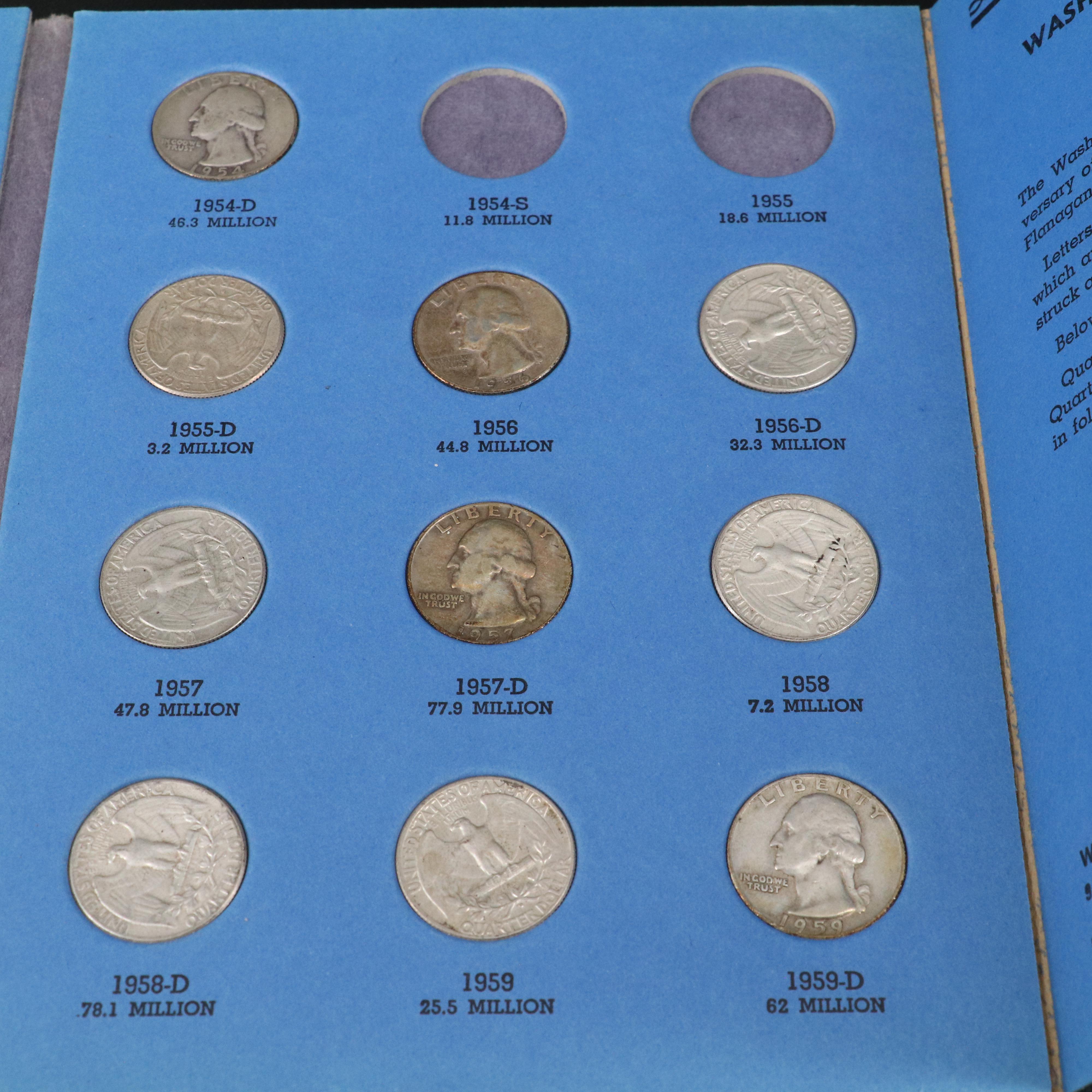 Collection of 66 Washington Silver Quarters with 15 Copper-Nickel Quarters