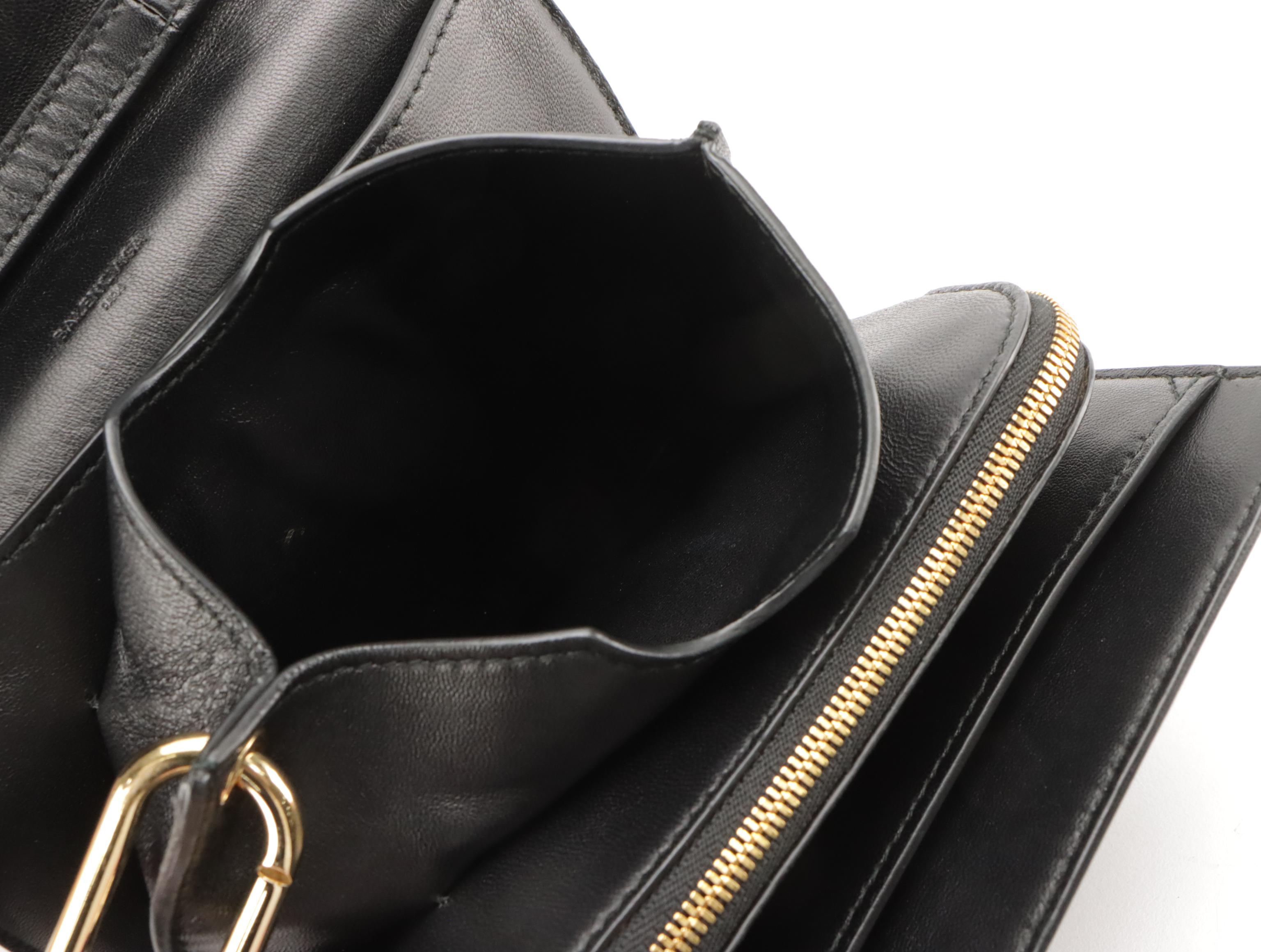 Balenciaga Front Flap Lock Crossbody Bag in Black Calfskin Leather