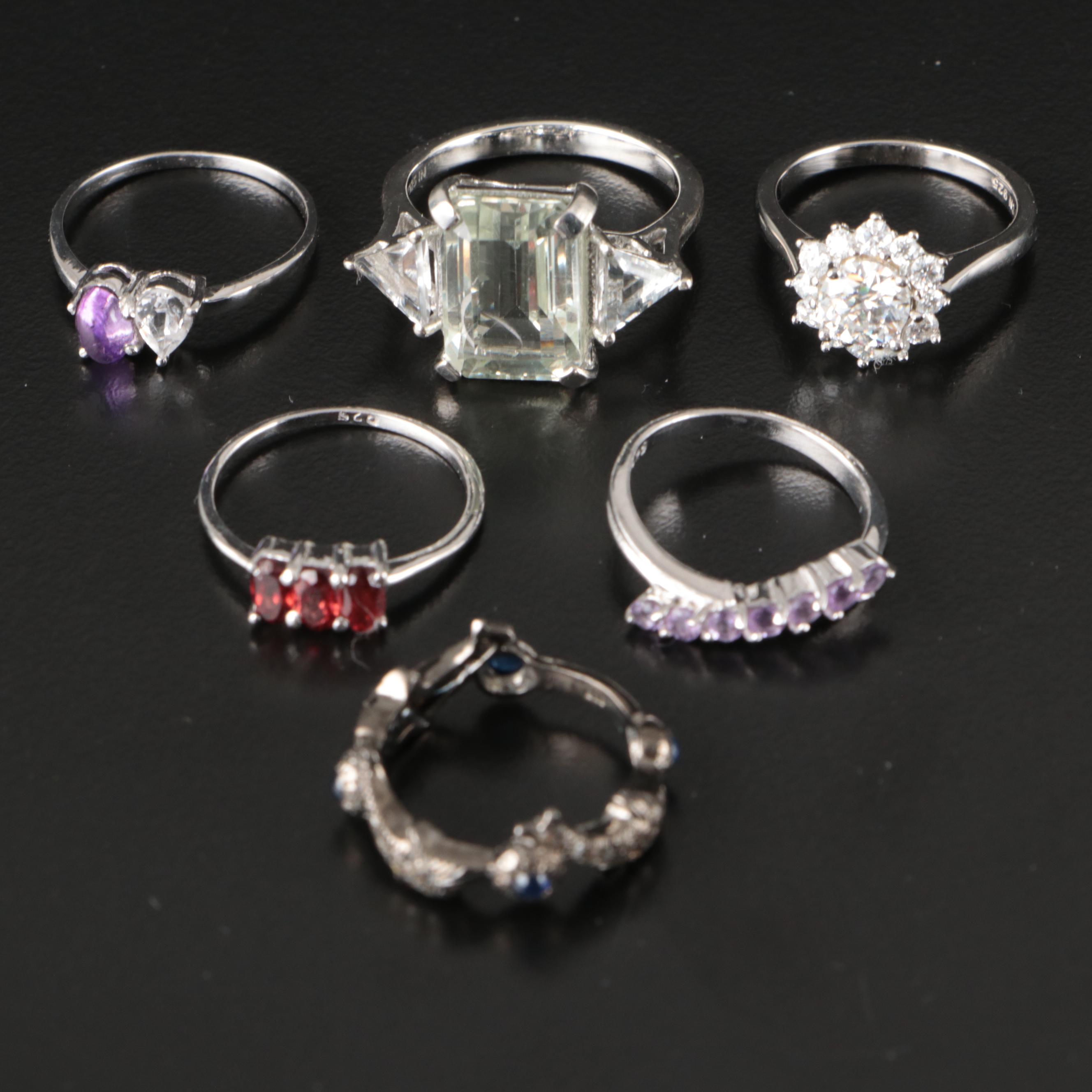 14 Assorted Sterling Silver Rings, Necklaces, Earrings, and Pendants