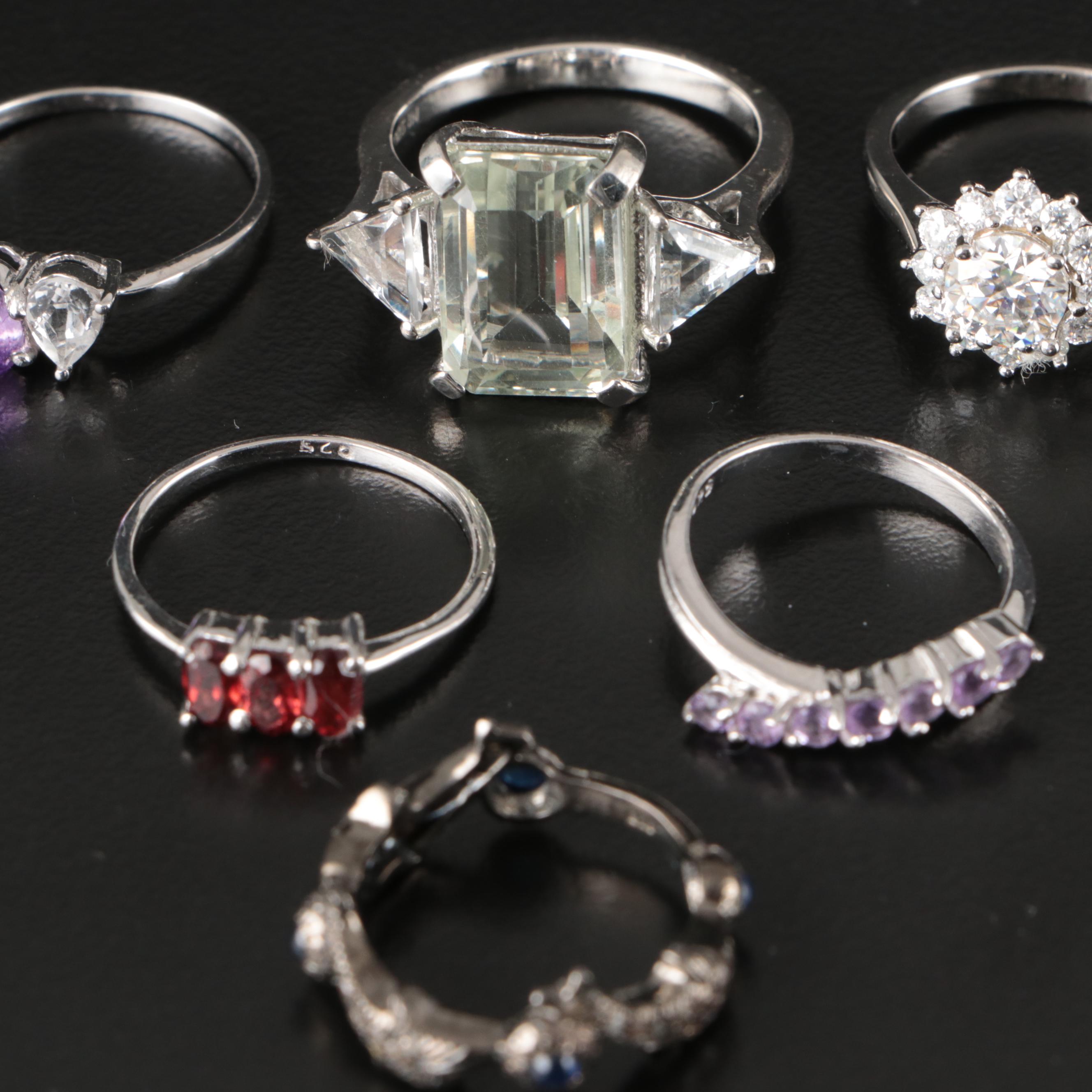 14 Assorted Sterling Silver Rings, Necklaces, Earrings, and Pendants