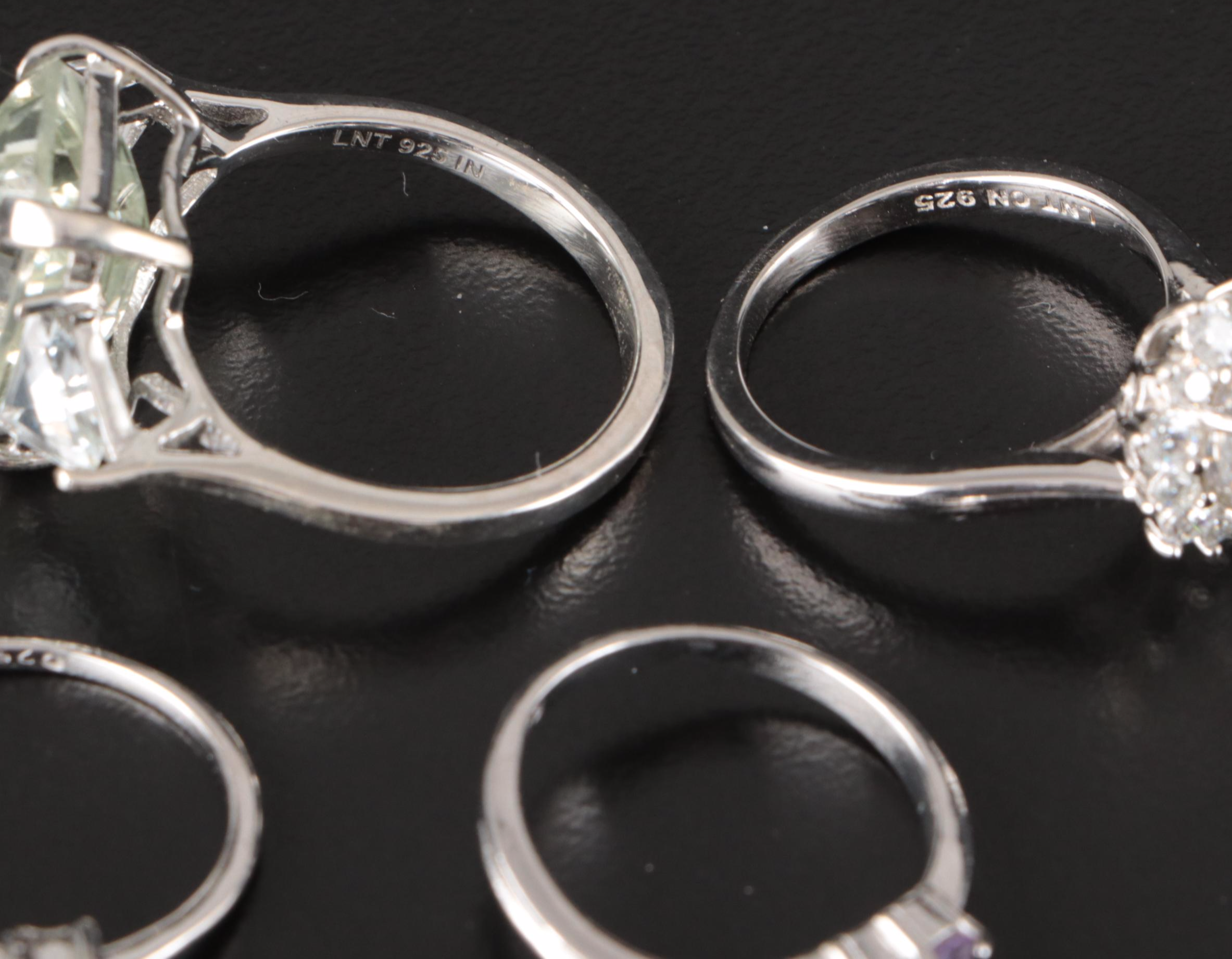 14 Assorted Sterling Silver Rings, Necklaces, Earrings, and Pendants