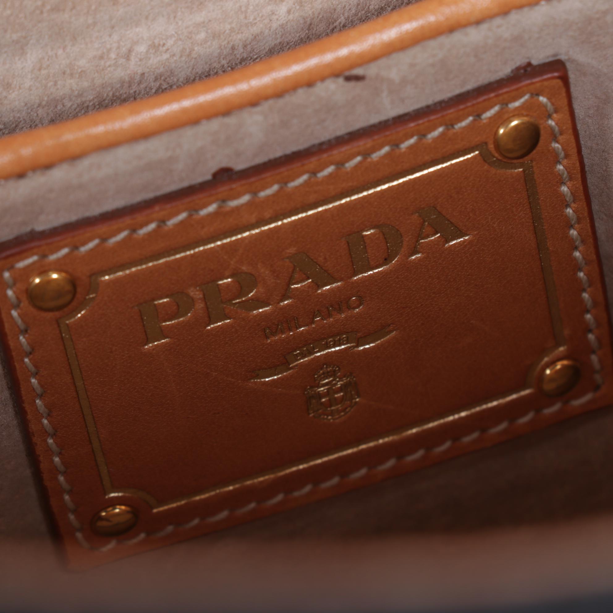 Prada Cobalto Canapa Stripe Canvas Satchel, Spring/Summer 2011
