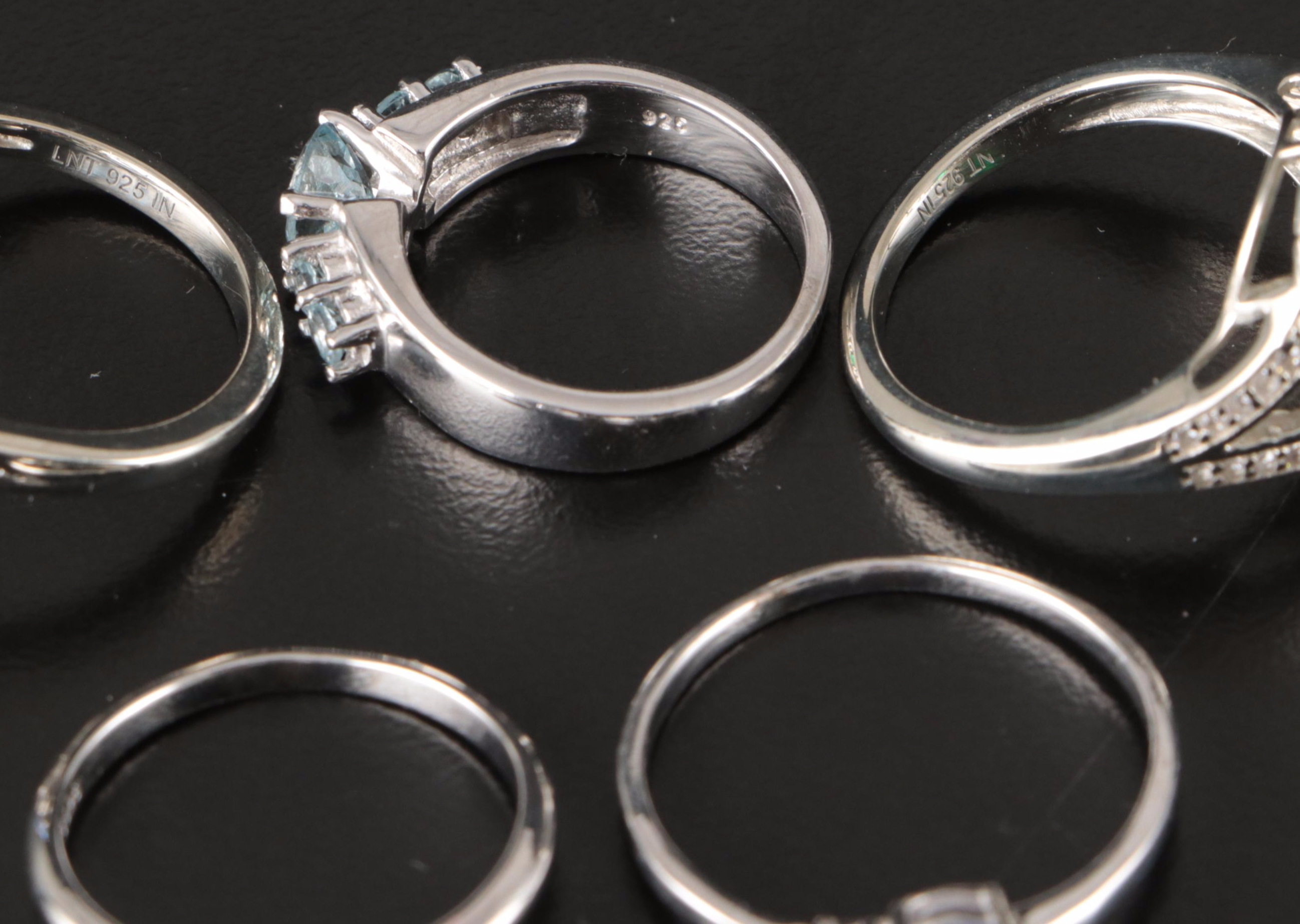 14 Assorted Sterling Silver Rings, Necklaces, Earrings, and Pendants