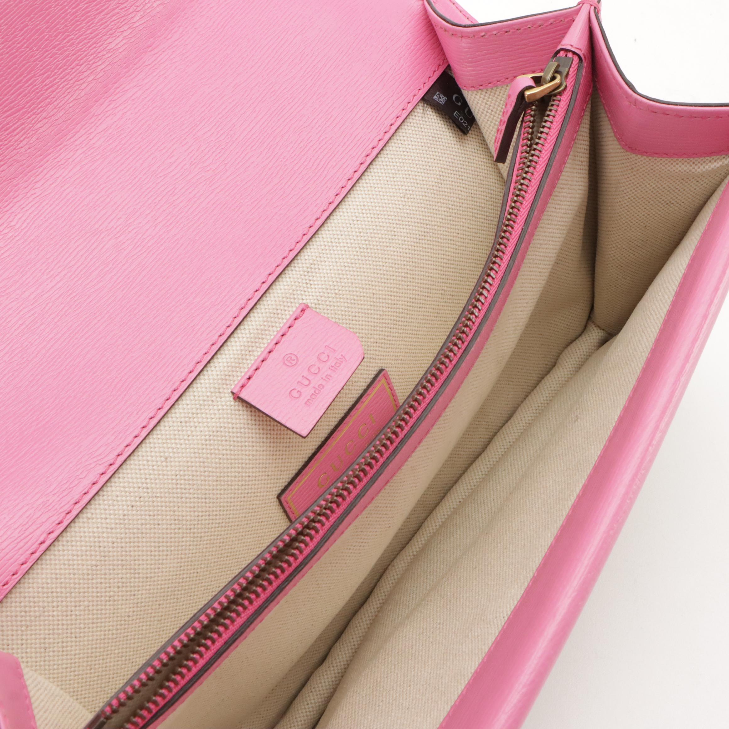 Gucci Limited Edition Dionysus Crossbody Bag in Floral Print and Pink Leather