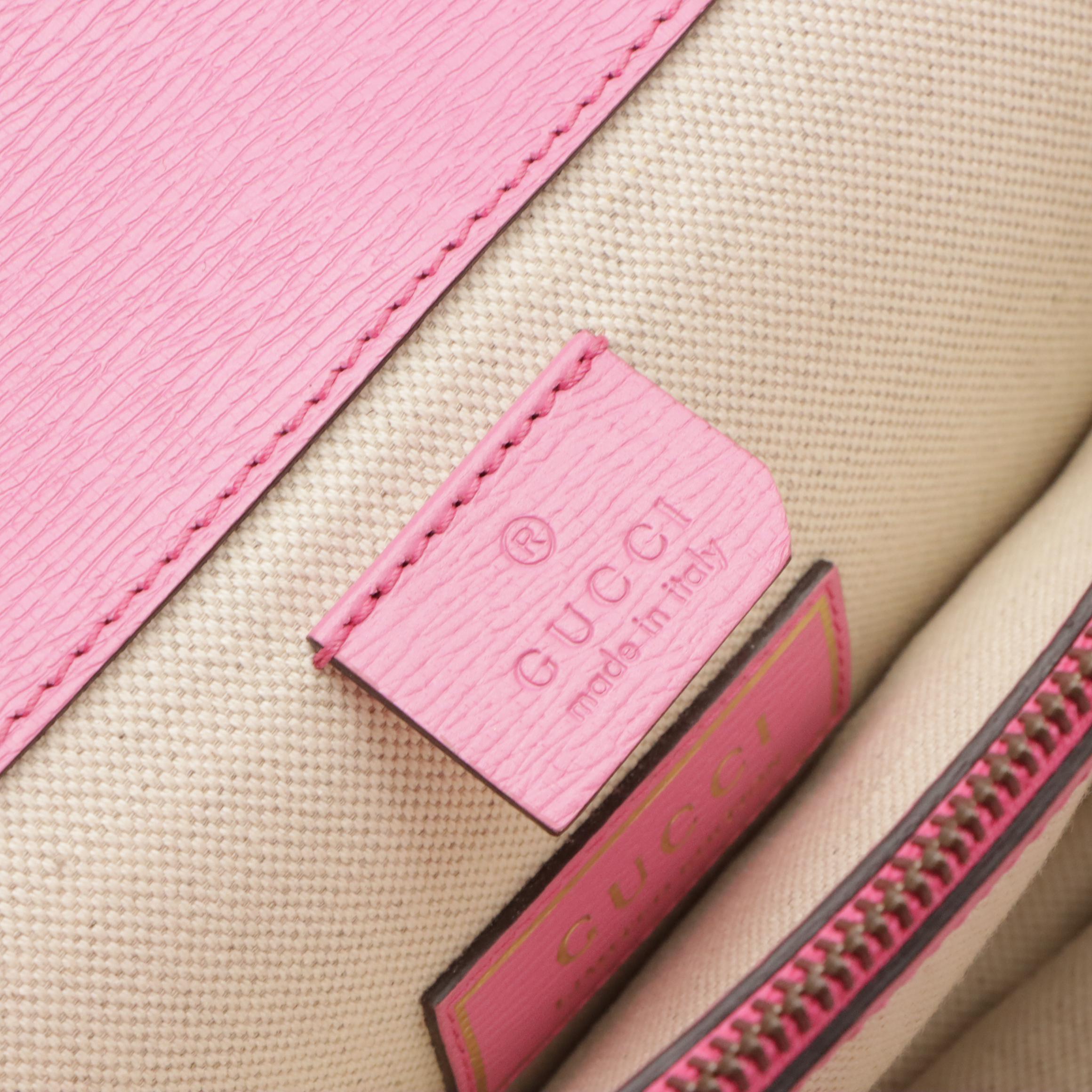 Gucci Limited Edition Dionysus Crossbody Bag in Floral Print and Pink Leather