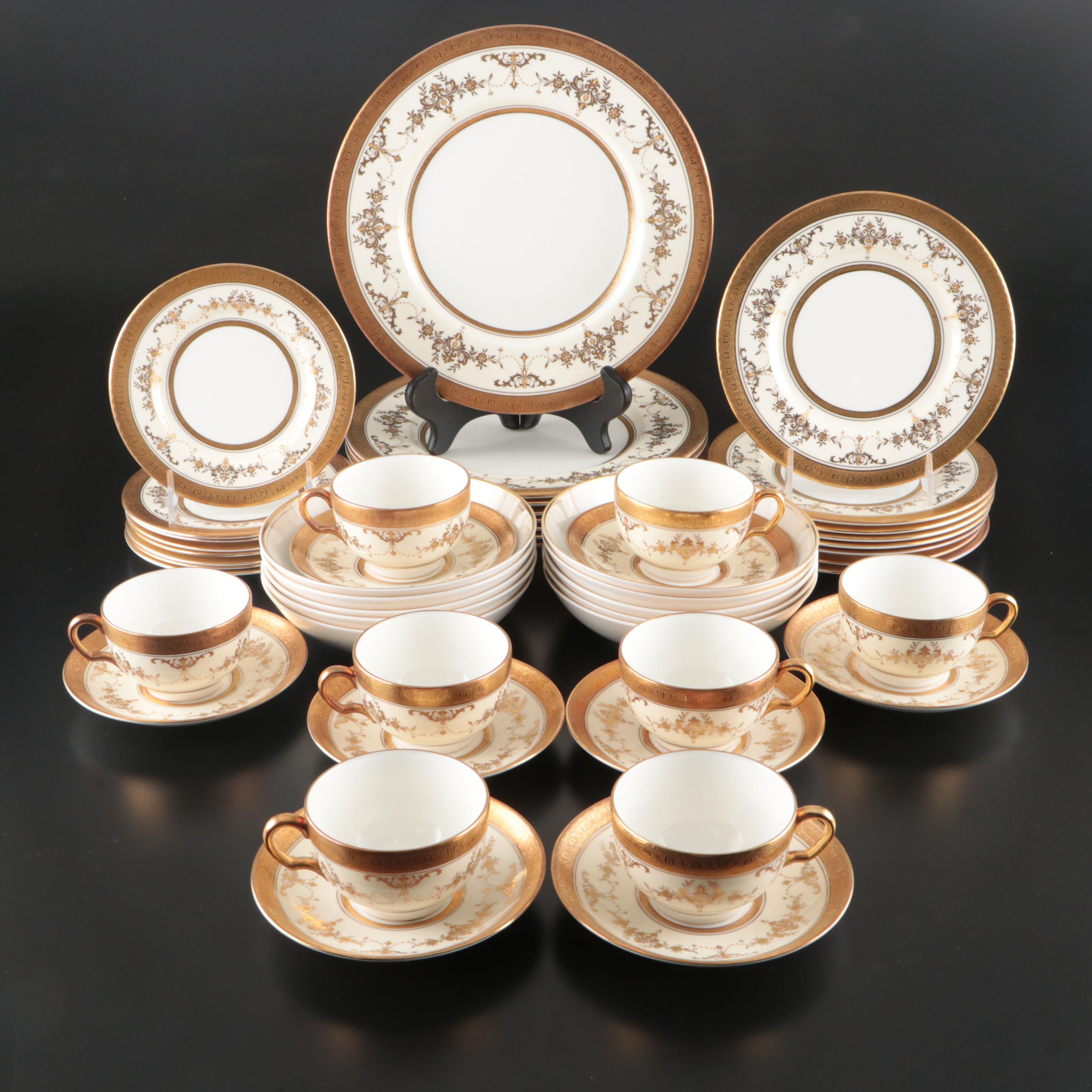 Minton "Riverton" and Royal Doulton "Gold Concord" Bone China Dinnerware