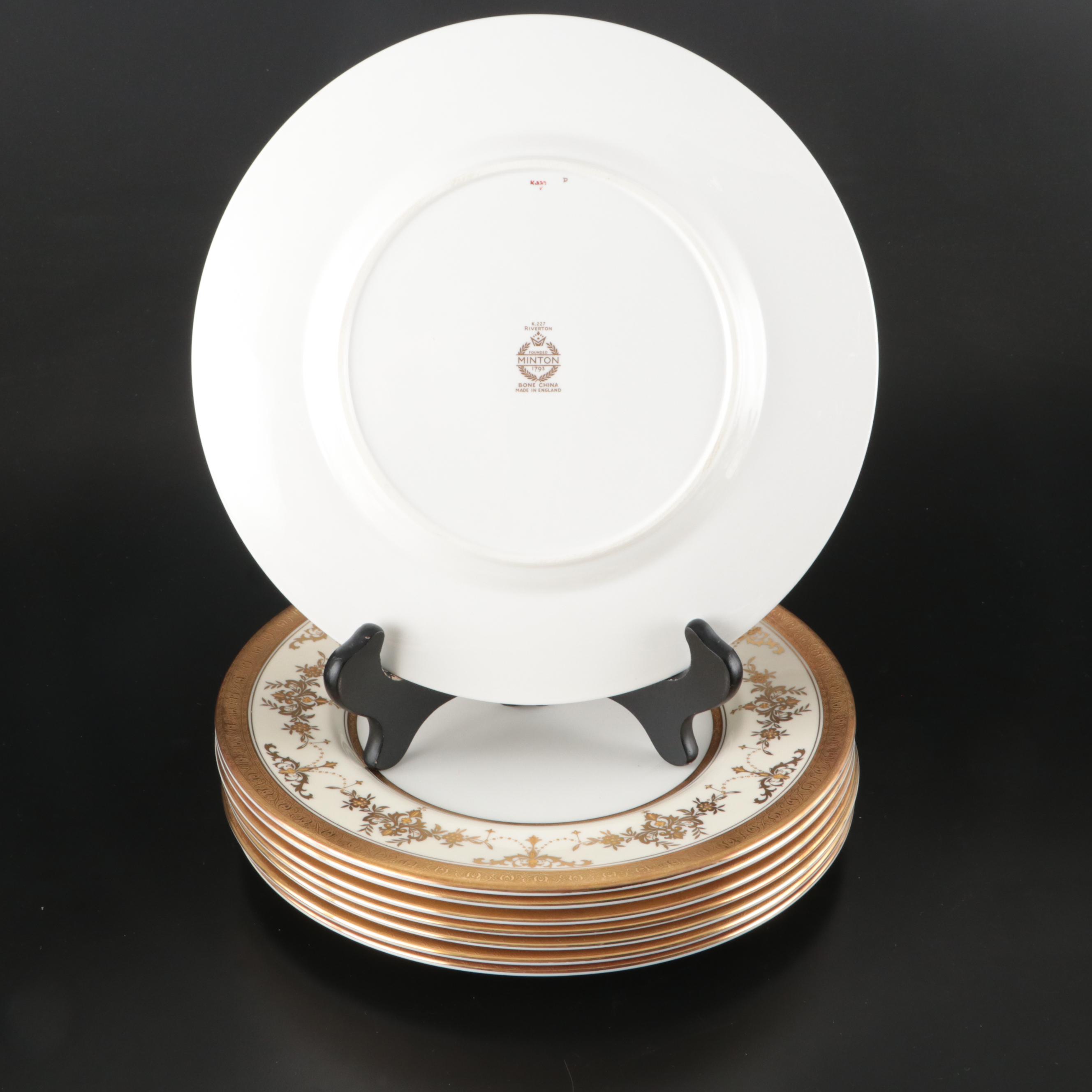 Minton "Riverton" and Royal Doulton "Gold Concord" Bone China Dinnerware
