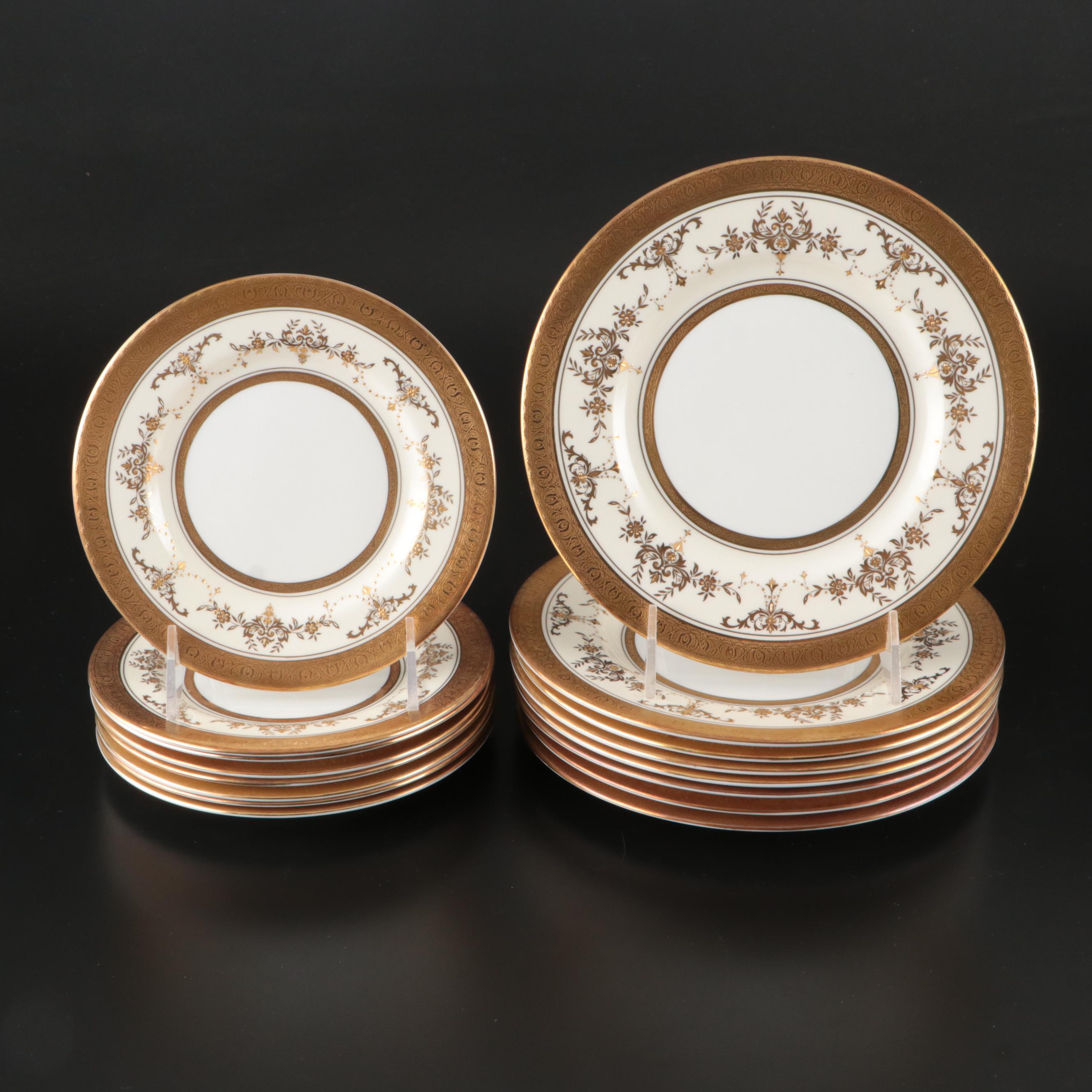 Minton "Riverton" and Royal Doulton "Gold Concord" Bone China Dinnerware