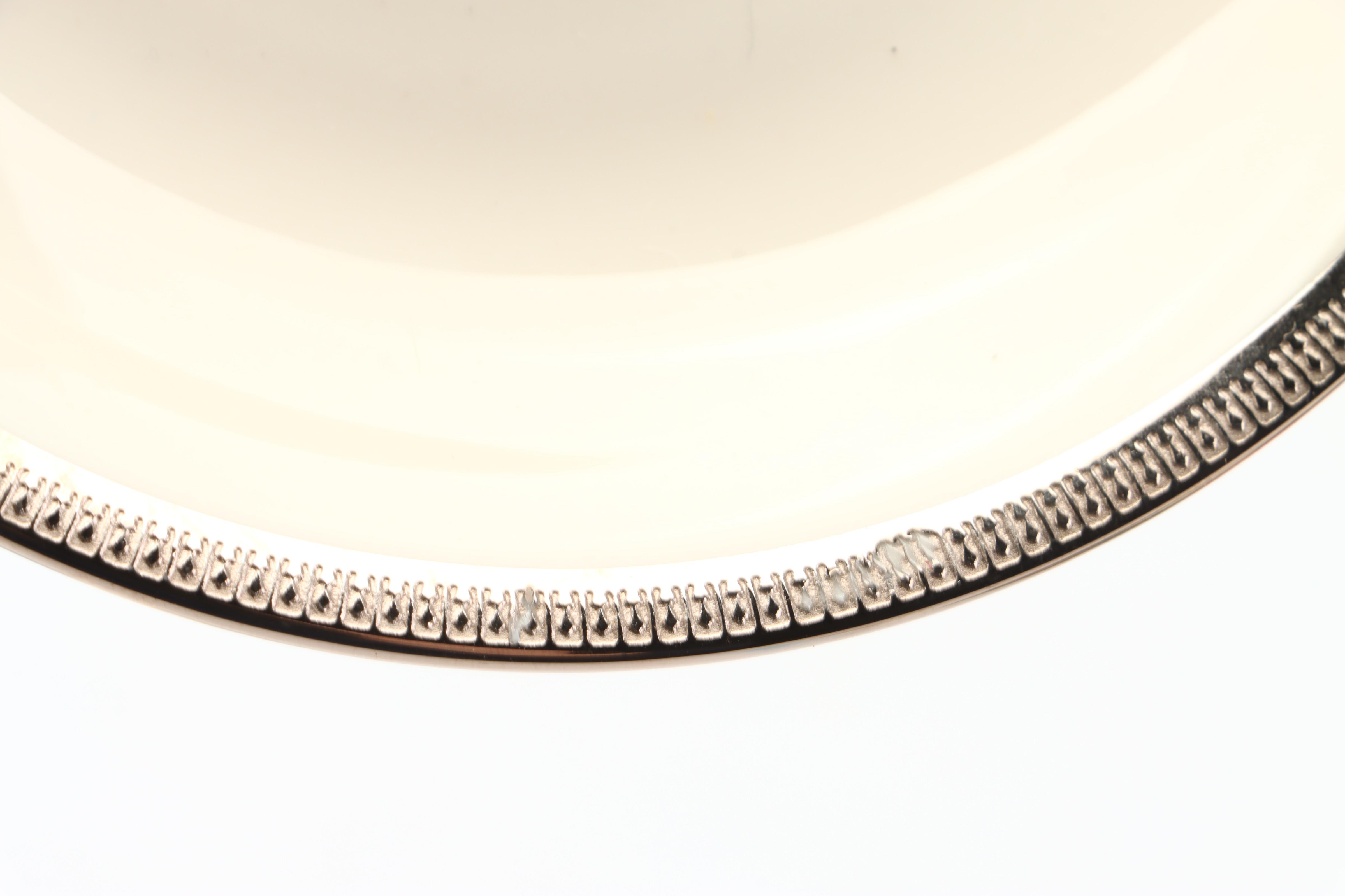 Charter Club Porcelain Bowls with Lenox "Holiday Platinum" Cups and Saucers