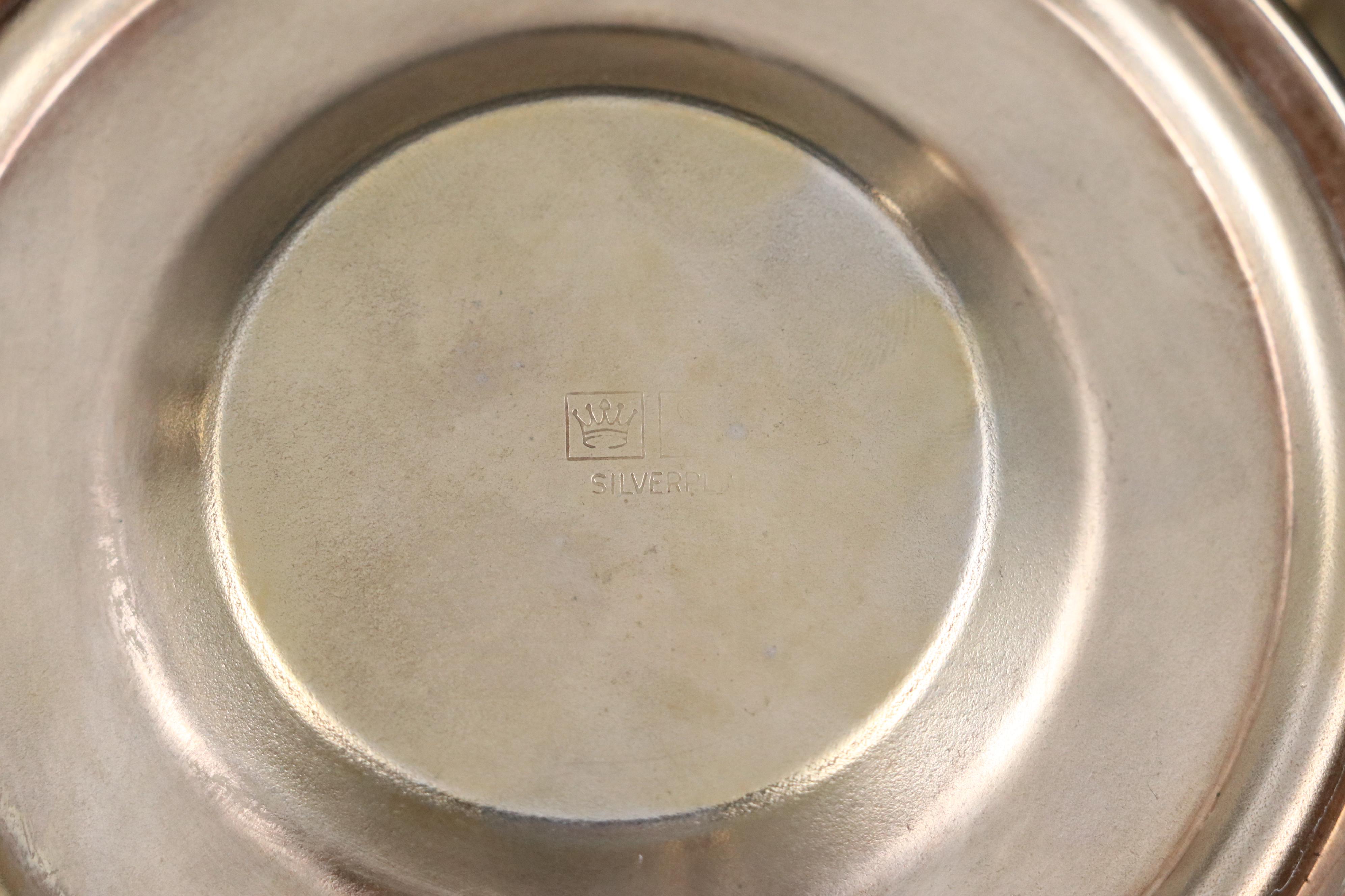 Sheridan Silver Plate and Glass Coffee Pot with Wm Rogers Gravy Boat and Others