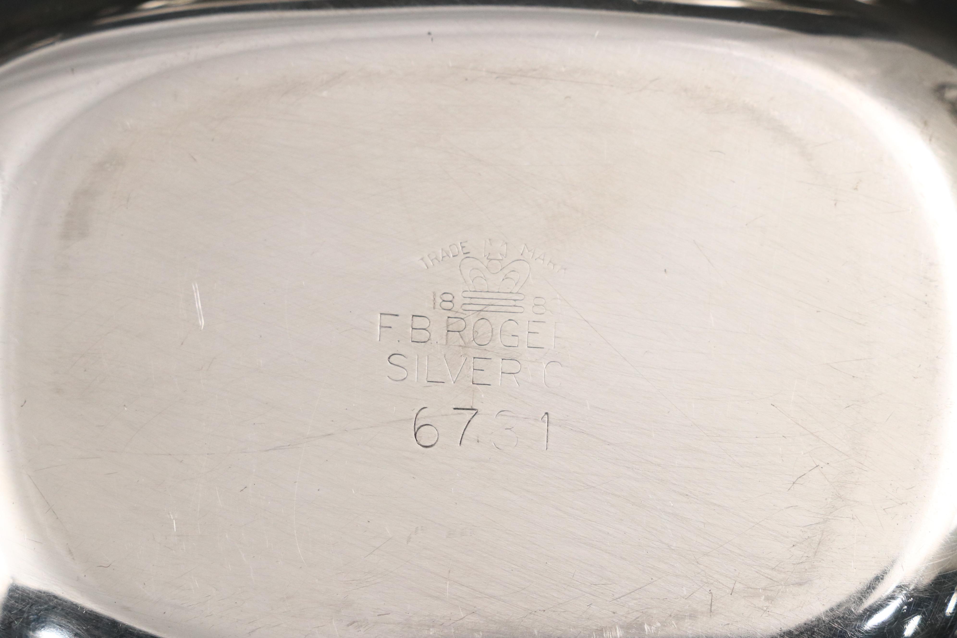 Sheridan Silver Plate and Glass Coffee Pot with Wm Rogers Gravy Boat and Others