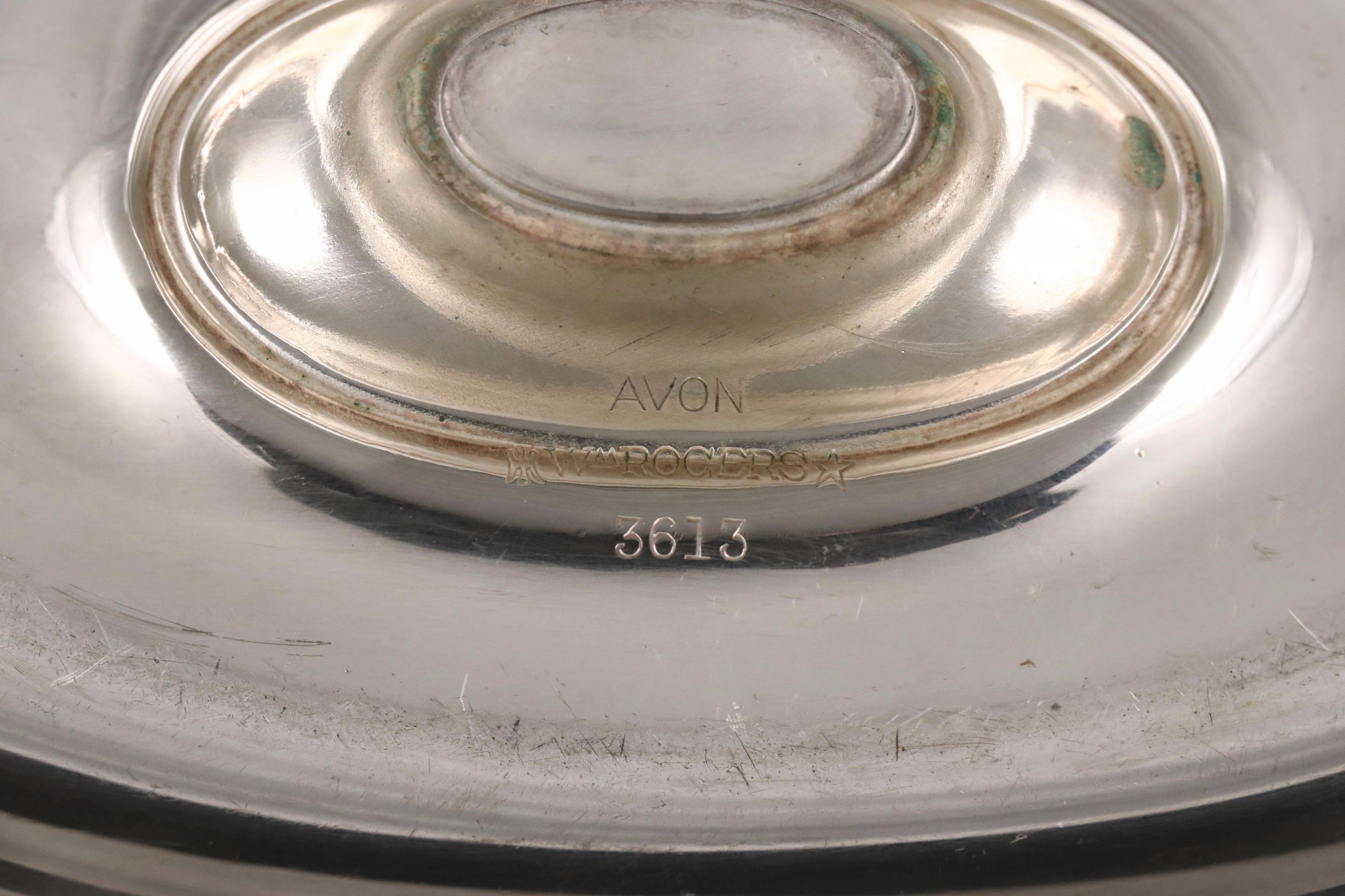 Sheridan Silver Plate and Glass Coffee Pot with Wm Rogers Gravy Boat and Others