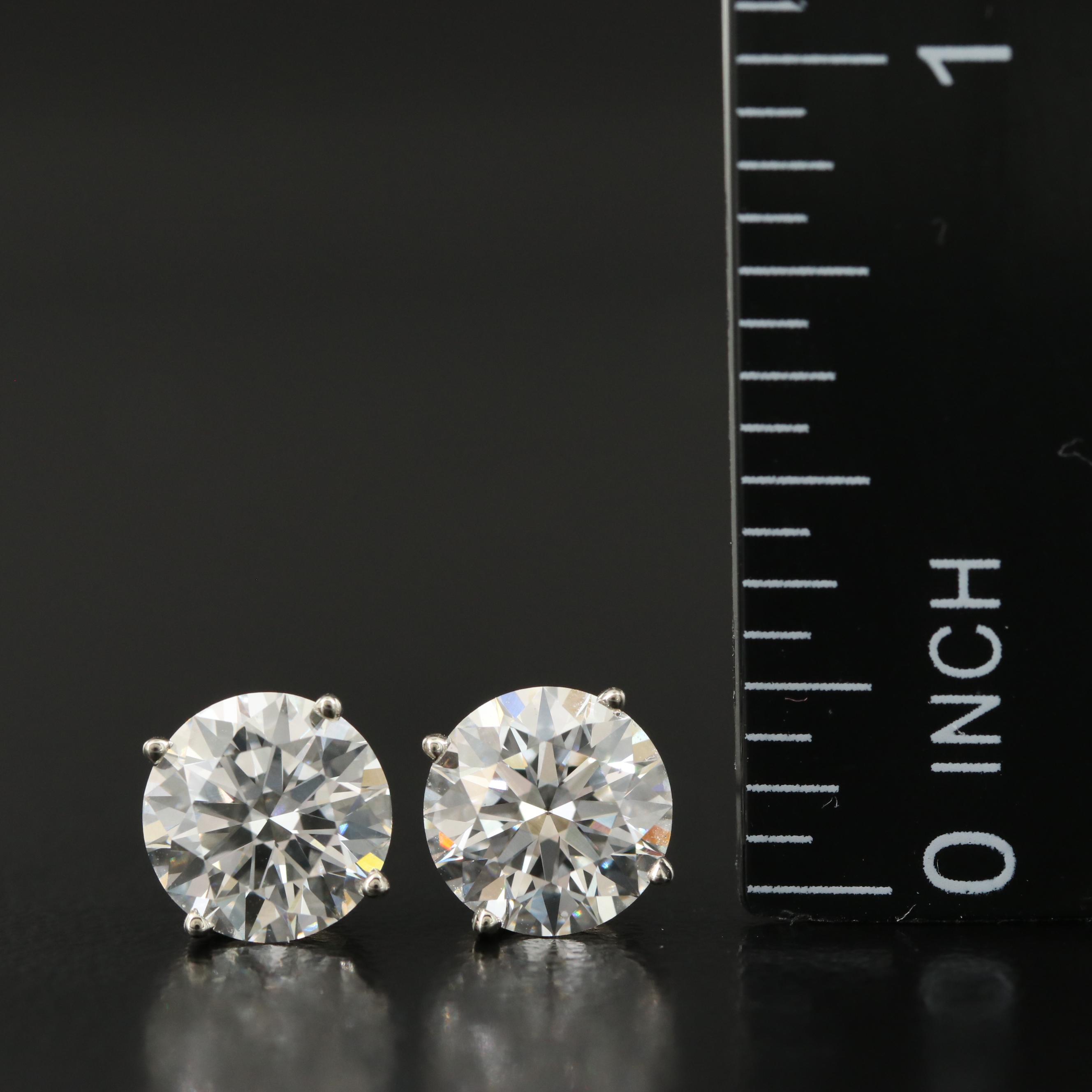 18K 3.18 CTW Lab Grown Diamond Stud Earrings with IGI Reports