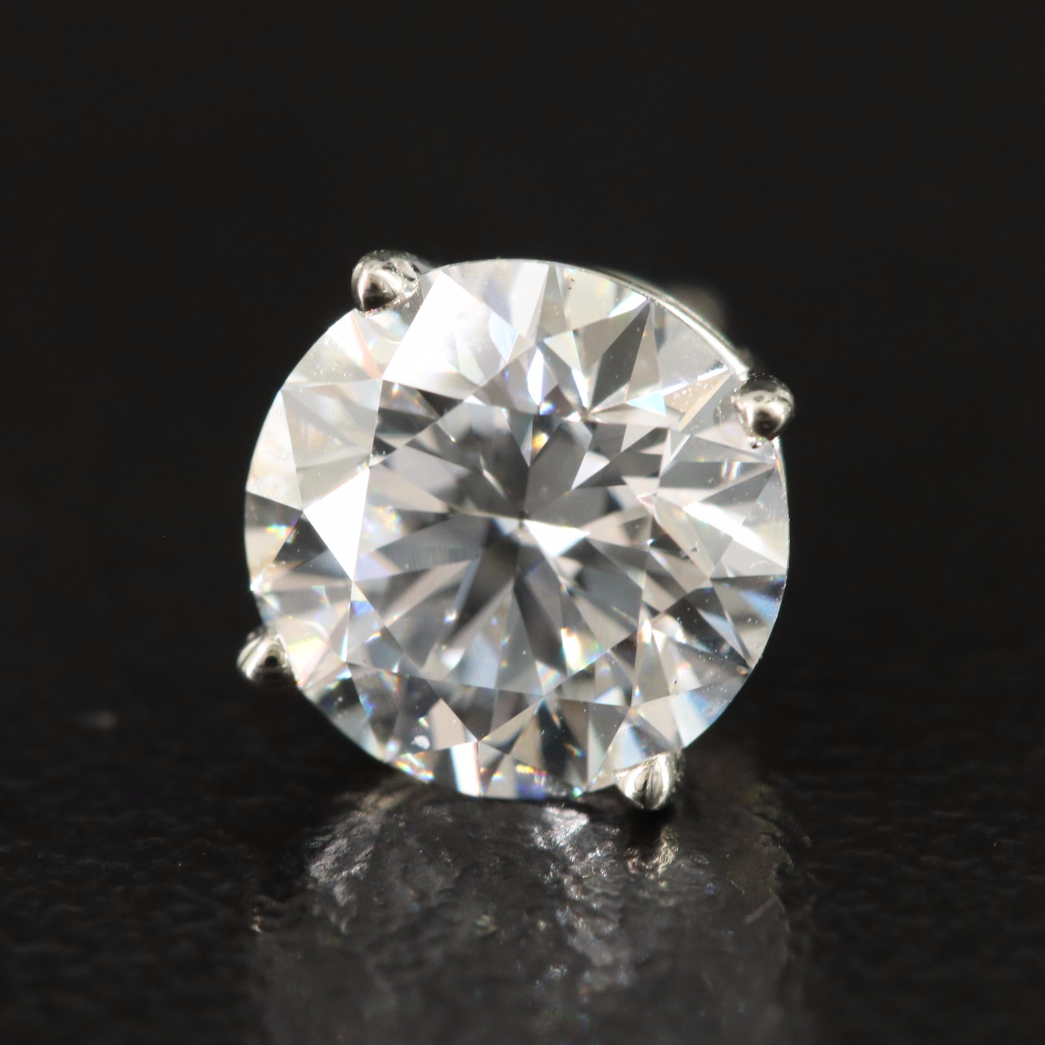 18K 3.18 CTW Lab Grown Diamond Stud Earrings with IGI Reports