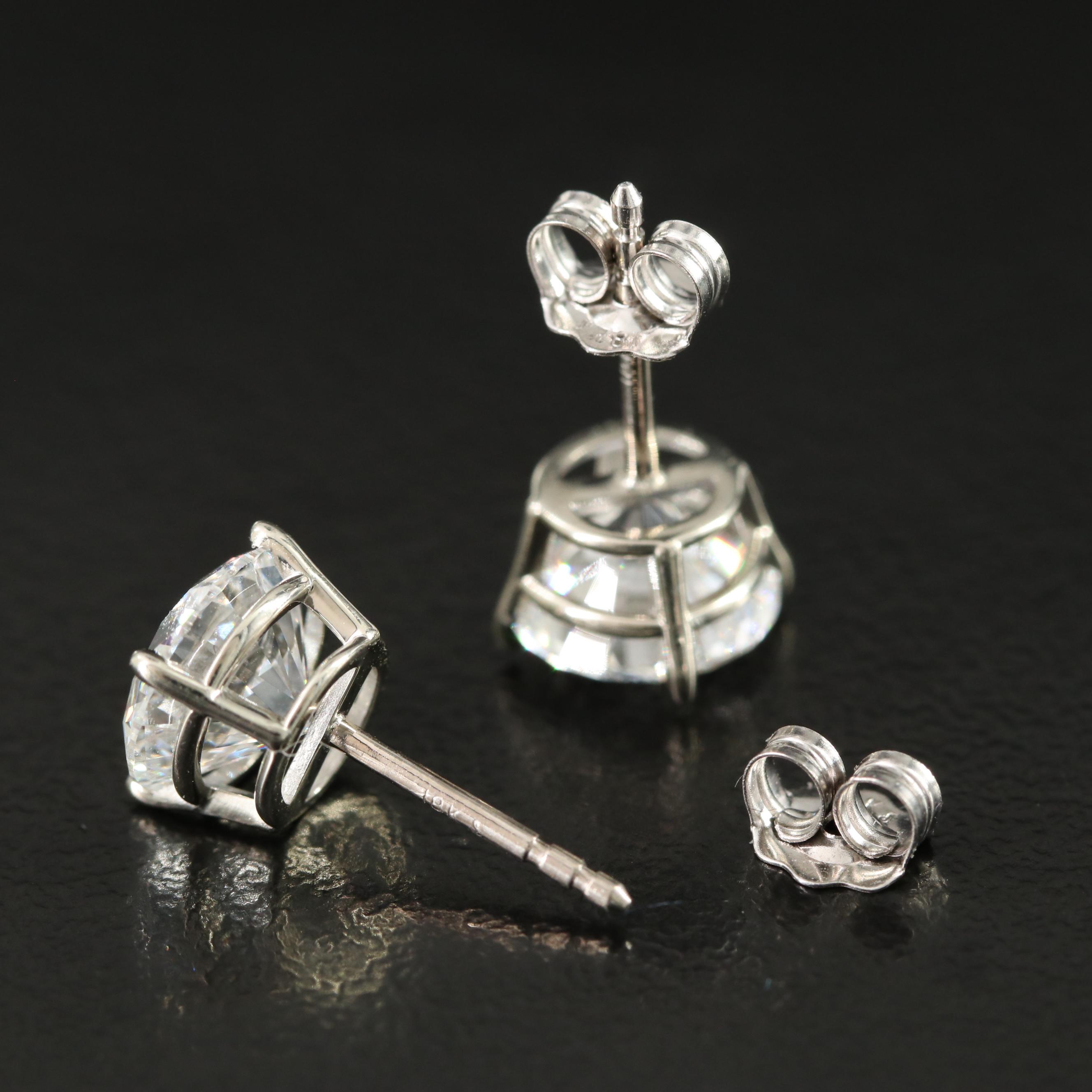 18K 3.18 CTW Lab Grown Diamond Stud Earrings with IGI Reports