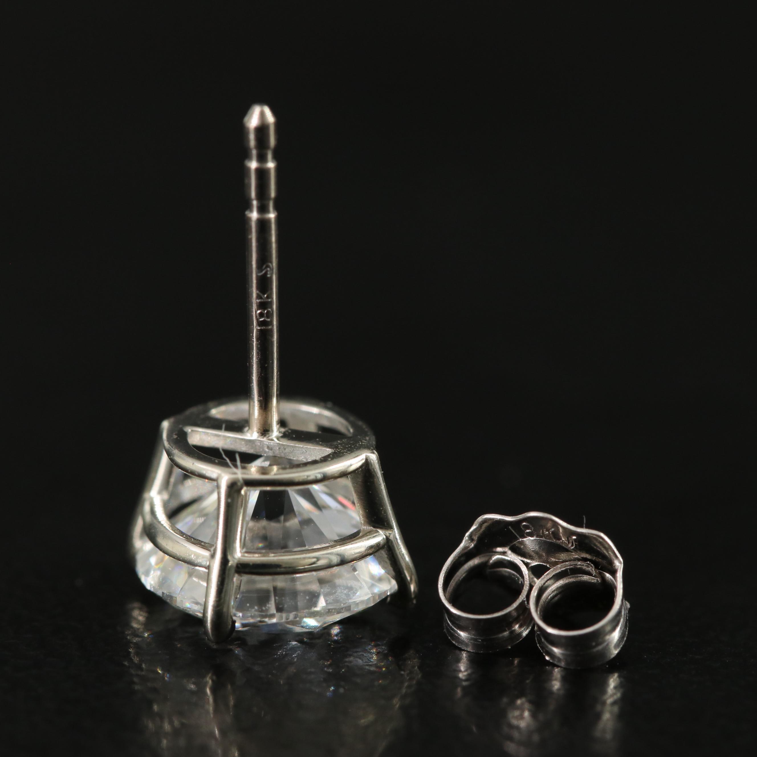 18K 3.18 CTW Lab Grown Diamond Stud Earrings with IGI Reports