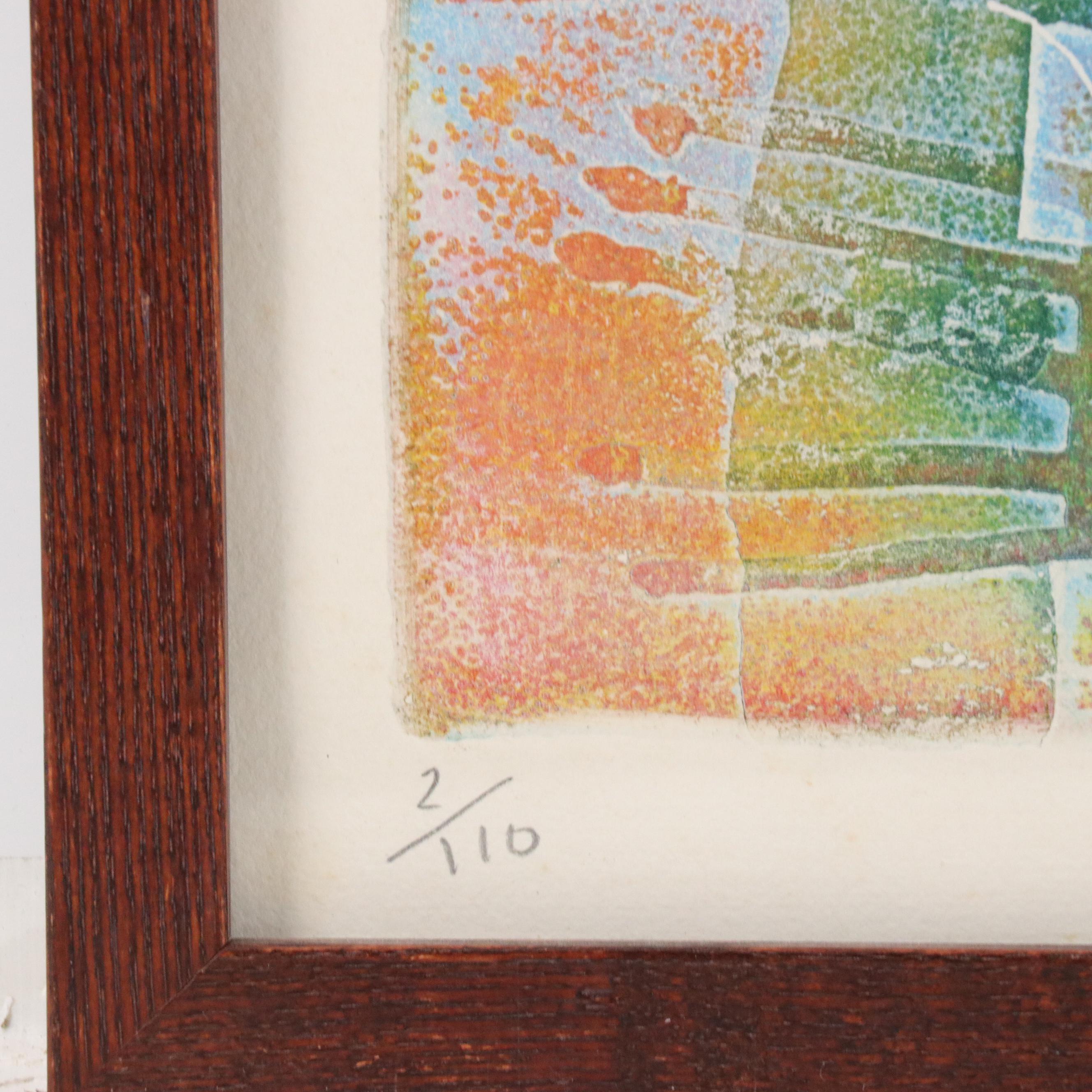 Shoichi Hasegawa Multicolor Intaglio Print "Repas Champetre," 20th Century