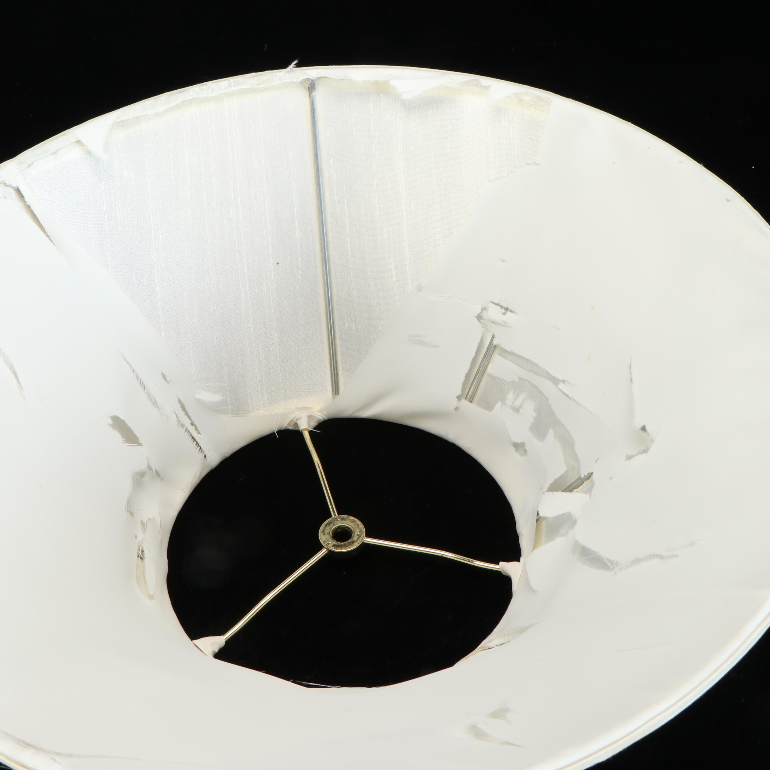 Crystal Clear Industries Crystal Column Table Lamps with Silk Coolie Shades