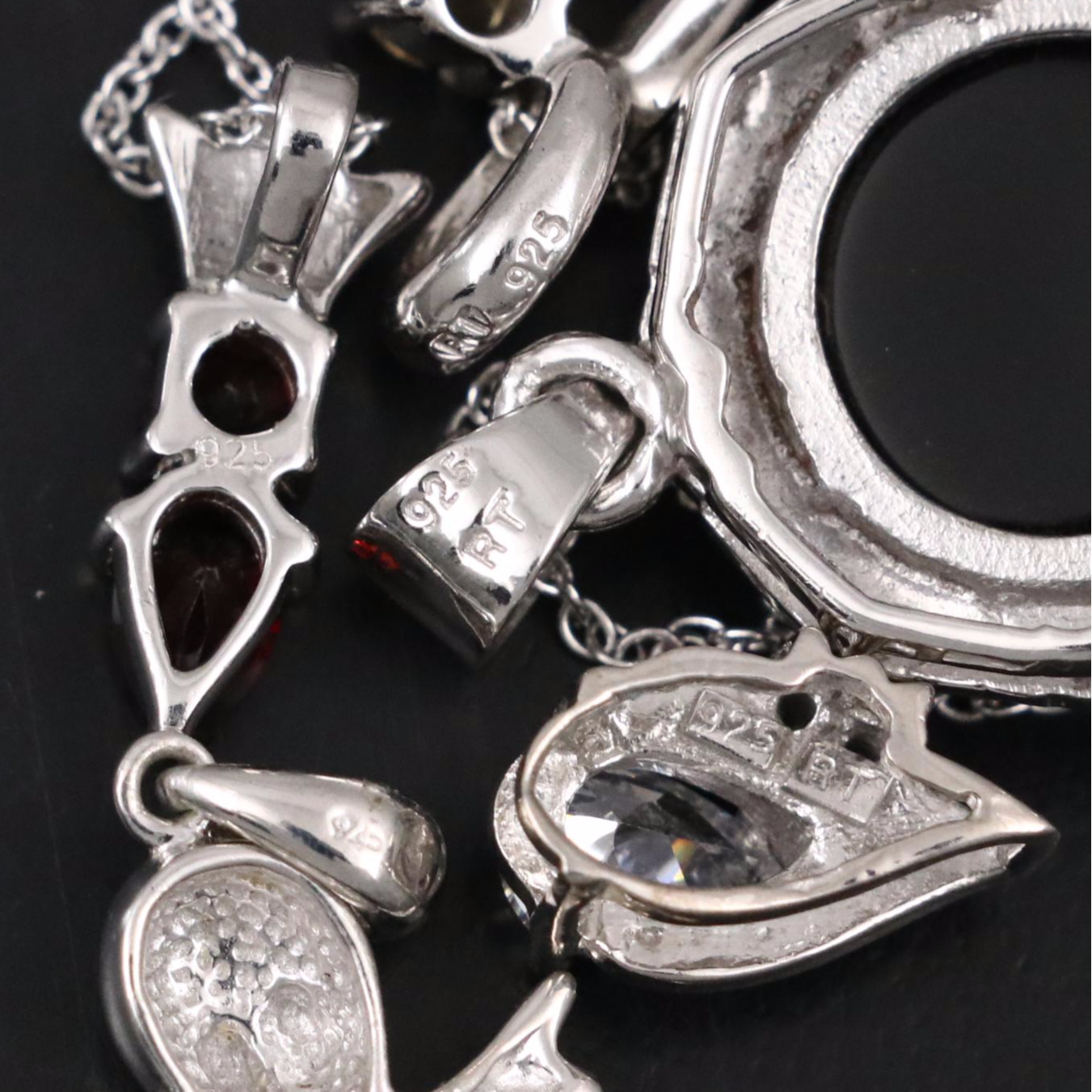 14 Assorted Sterling Silver Rings, Necklaces, Earrings, and Pendants