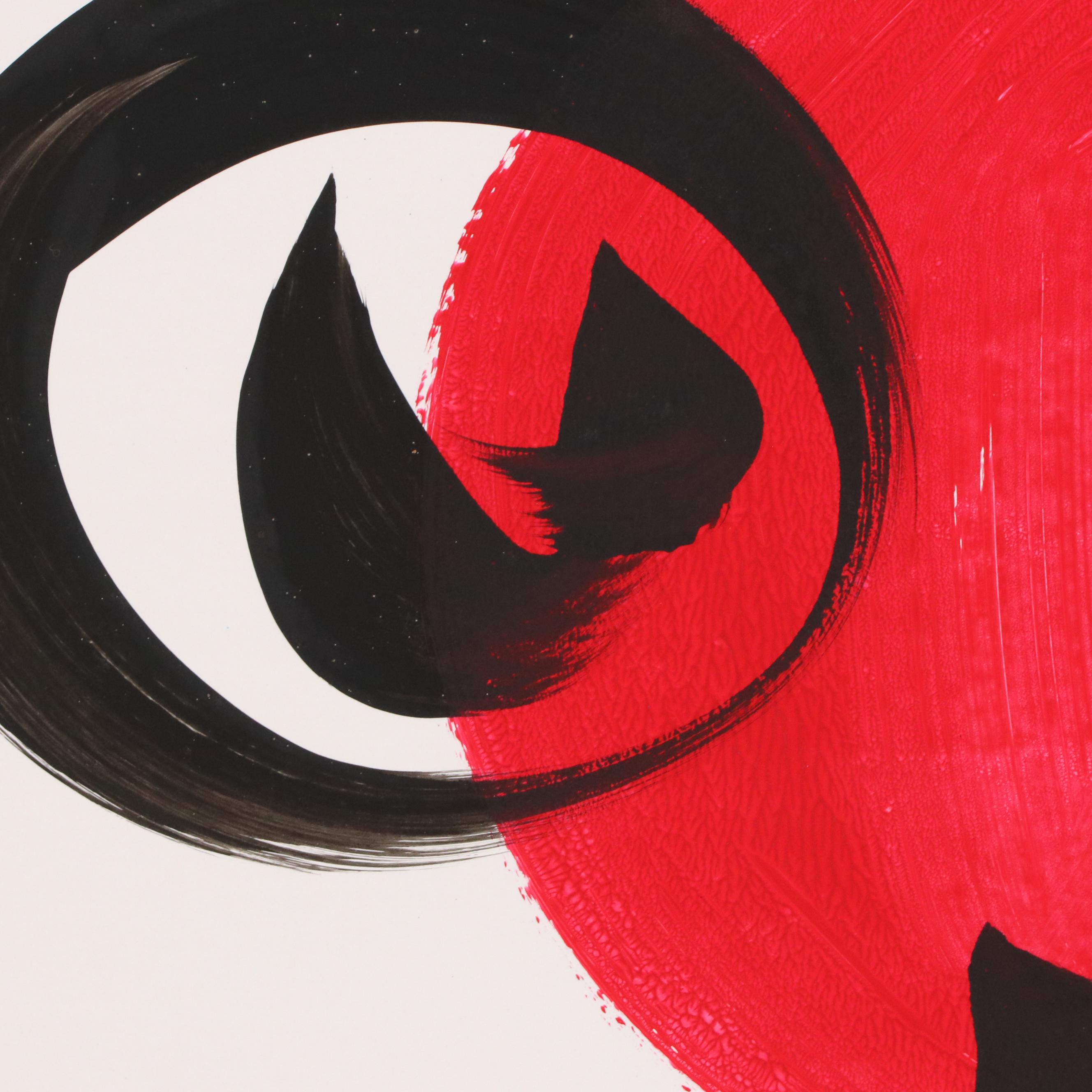 Peter Keil Abstract Acrylic Portrait Painting, Late 20th Century