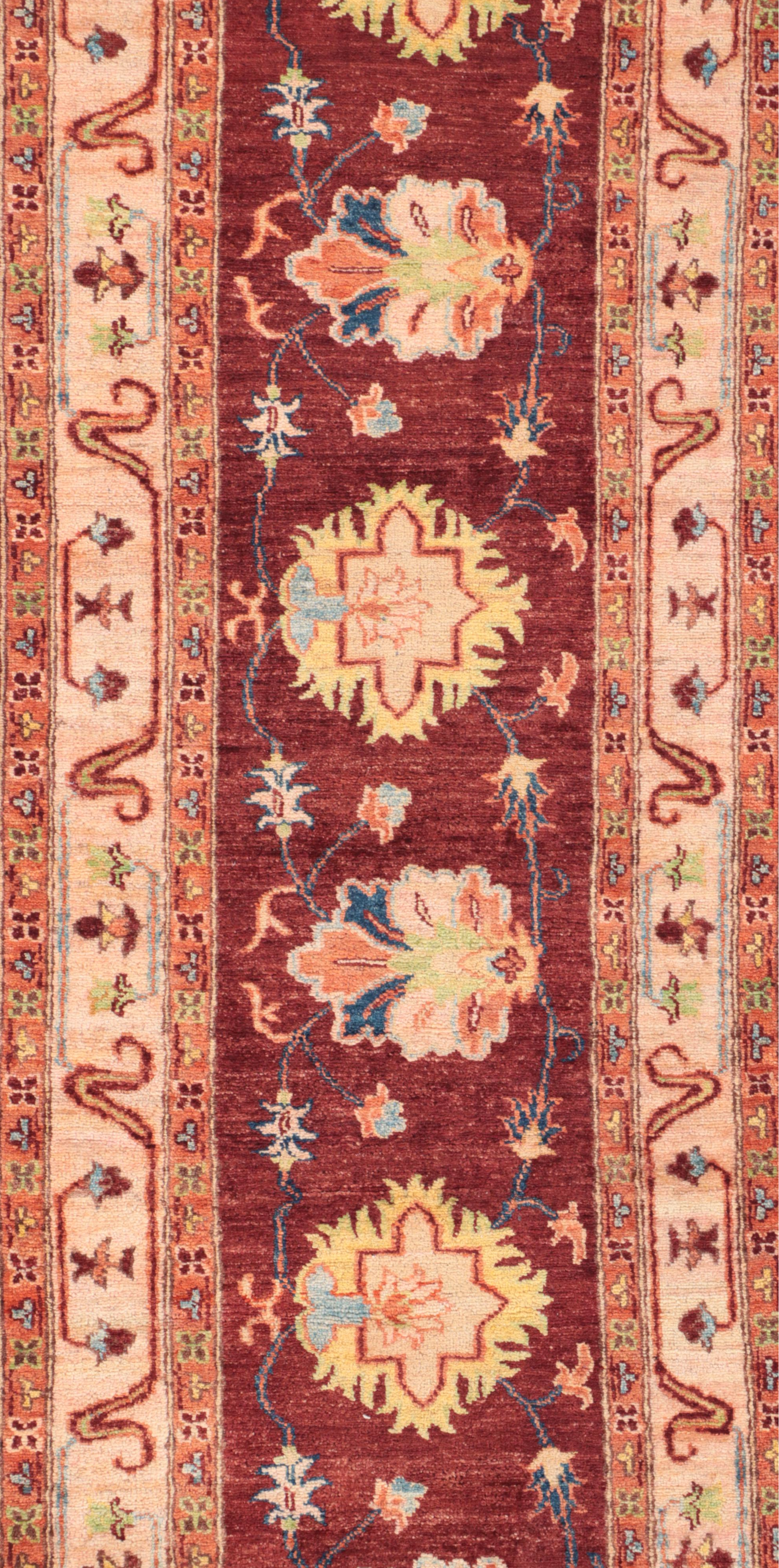 2'8 x 9'5 Hand-Knotted Pakistani Chobi Carpet Runner