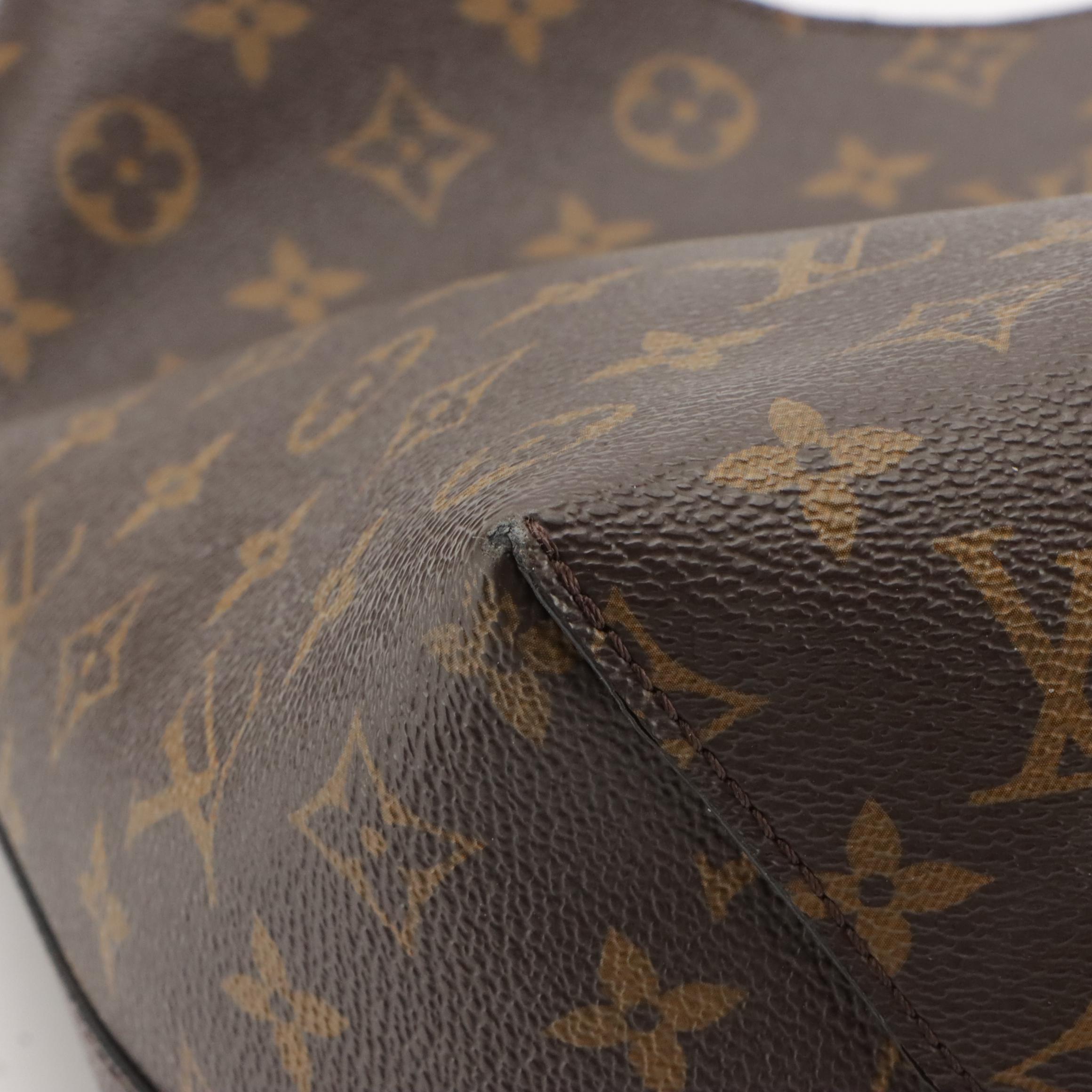 Louis Vuitton Flower Hobo Bag in Monogram Canvas and Bordeaux Leather Trim