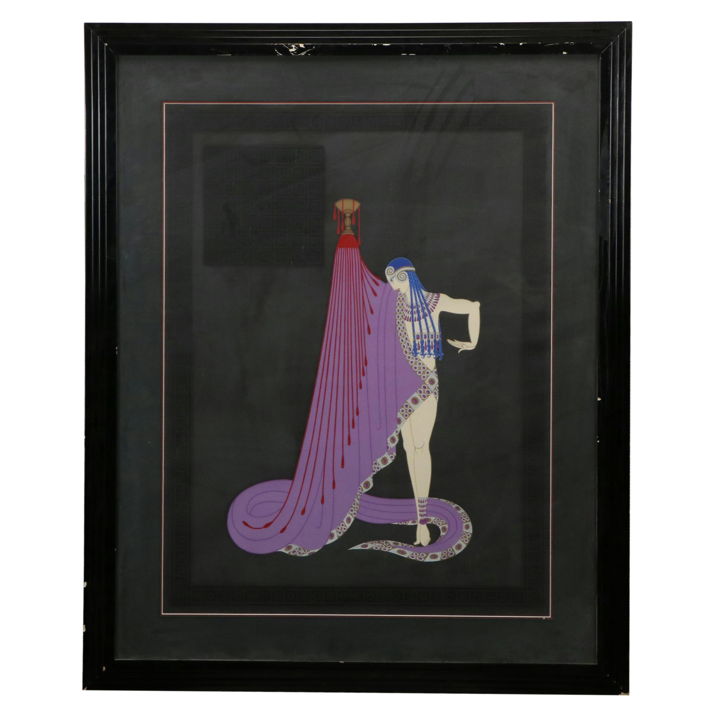 Erté Figural Art Deco Serigraph, Mid to Late 20th Century