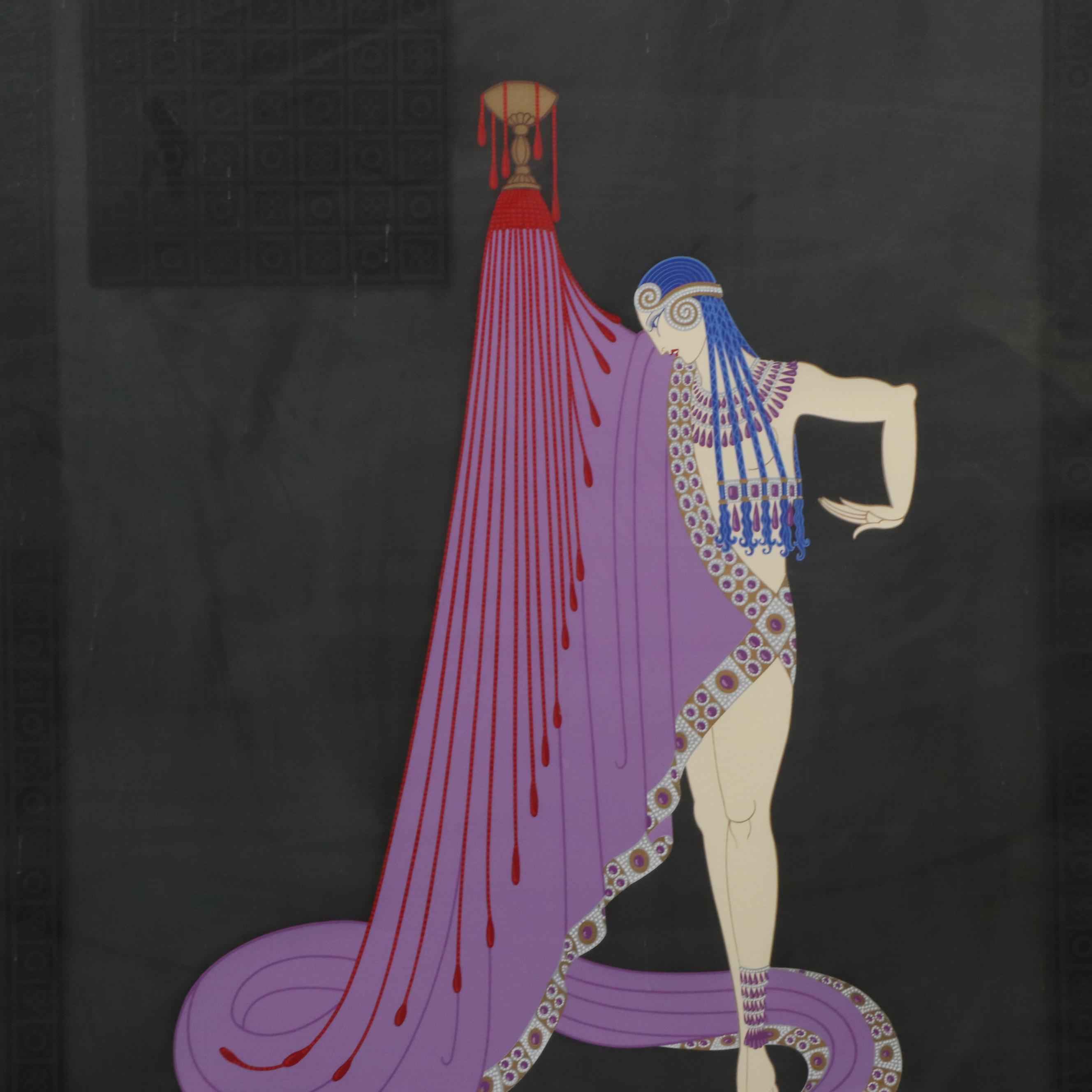 Erté Figural Art Deco Serigraph, Mid to Late 20th Century