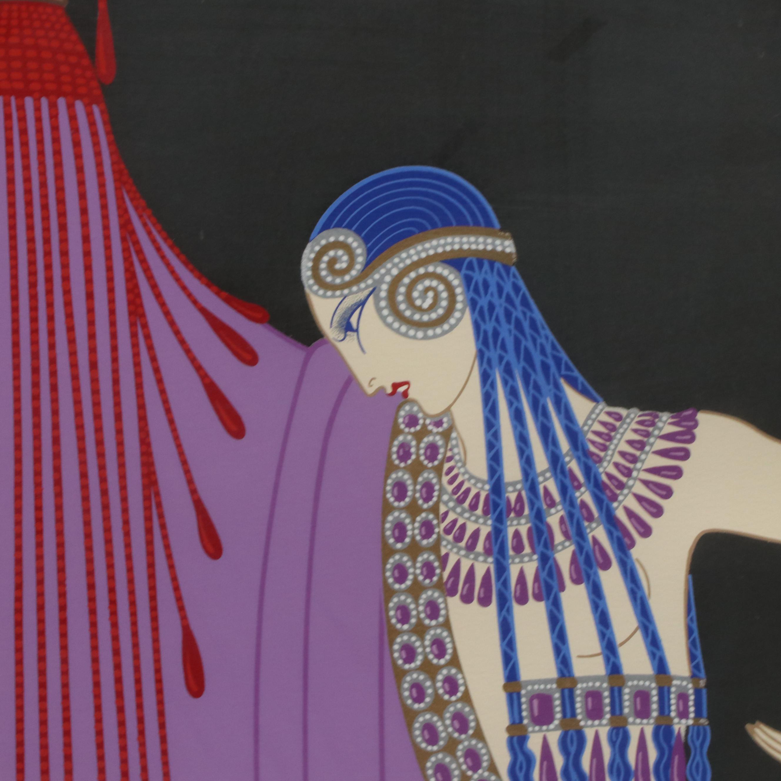 Erté Figural Art Deco Serigraph, Mid to Late 20th Century