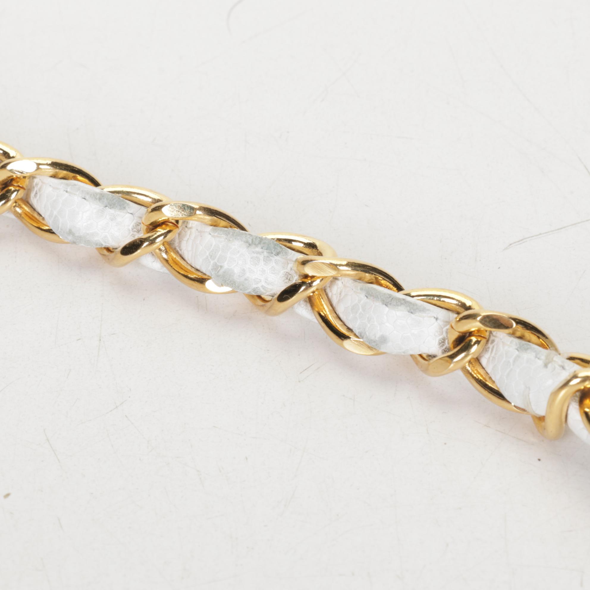 Chanel White Quilted Caviar Leather Classic Flap Shoulder Bag, 1997