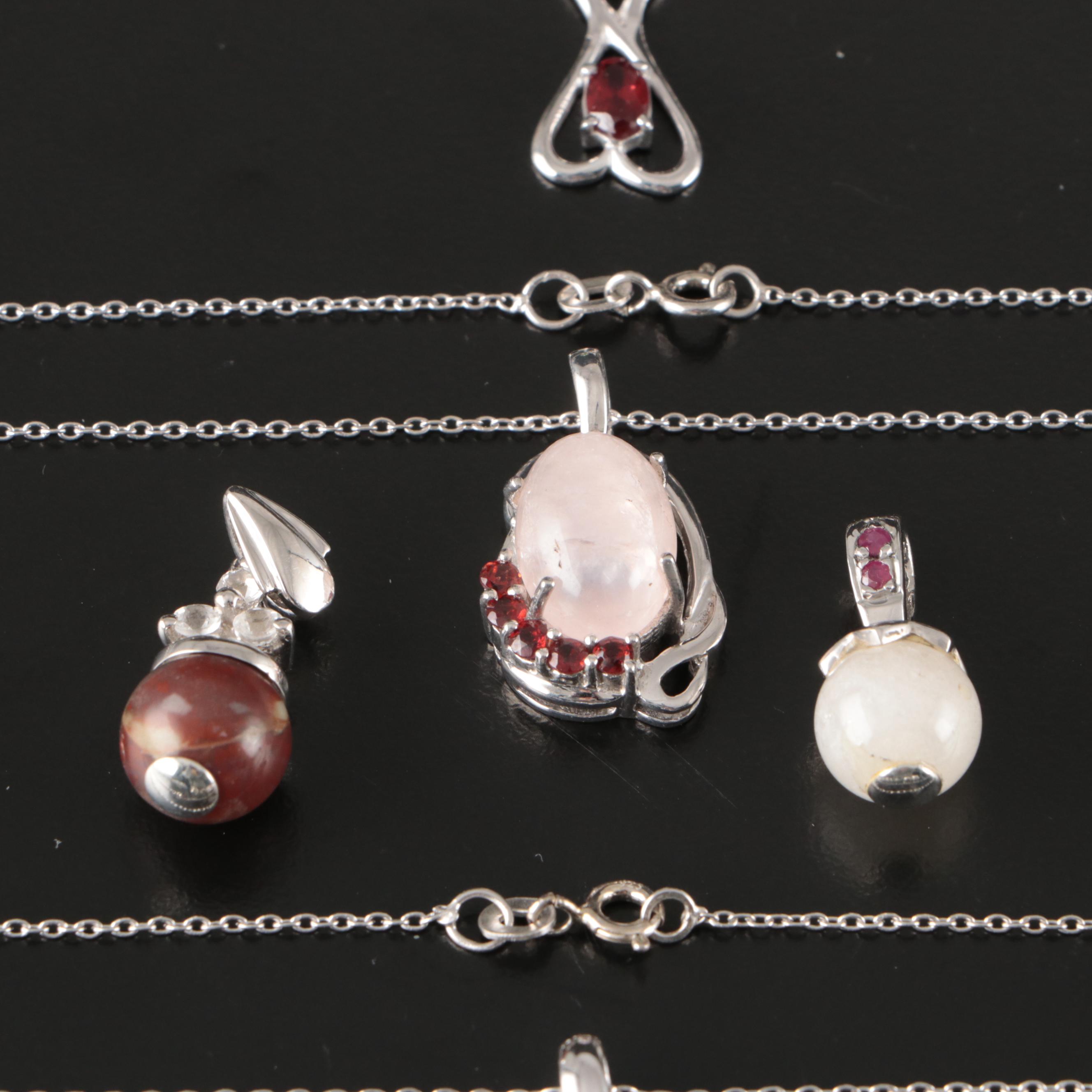 14 Assorted Sterling Silver Rings, Necklaces, Earrings, and Pendants