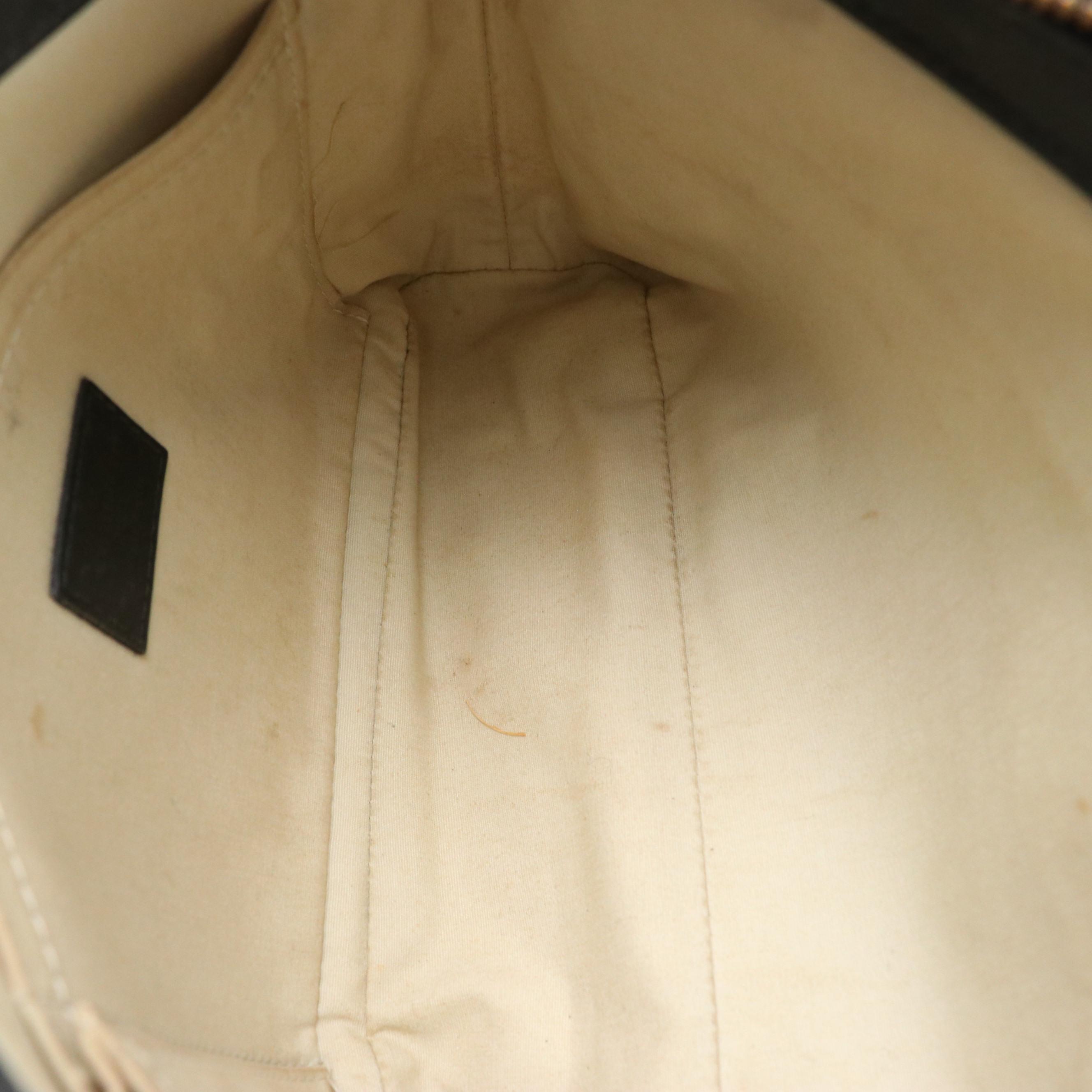 Louis Vuitton Lucille PM in Navy Monogram Mini Lin Canvas with Leather Trim