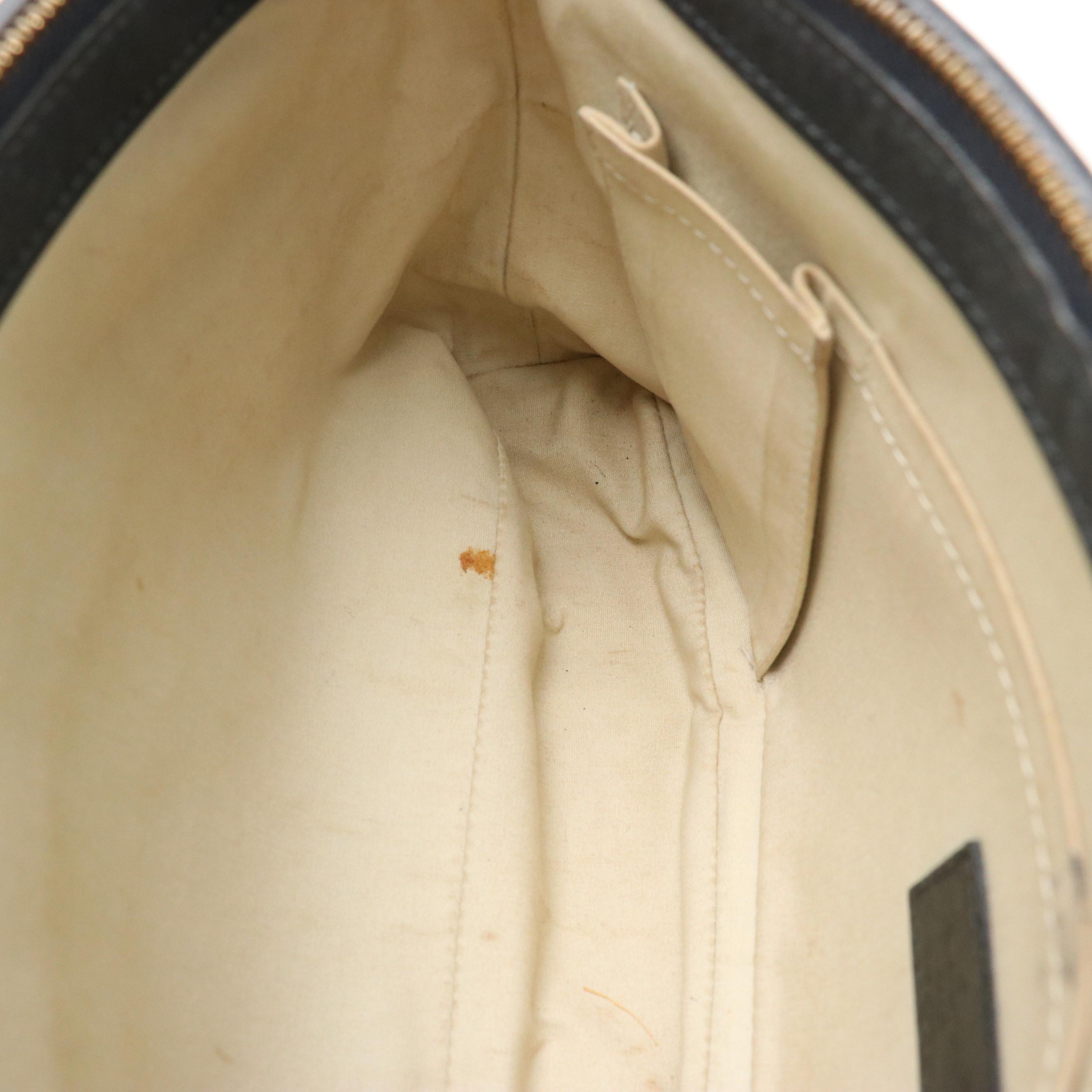 Louis Vuitton Lucille PM in Navy Monogram Mini Lin Canvas with Leather Trim