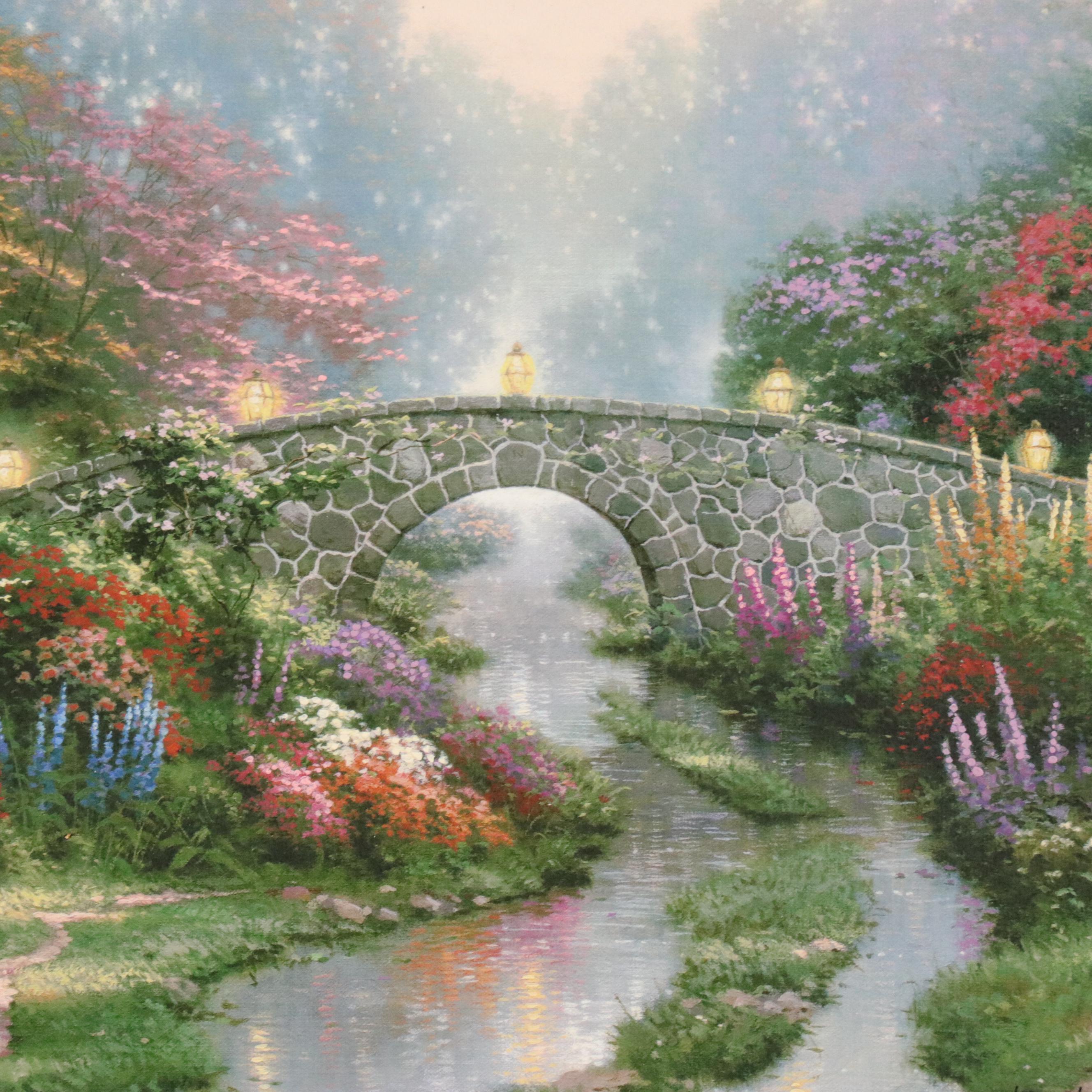 Thomas Kinkade Offset Lithograph "Stillwater Bridge"
