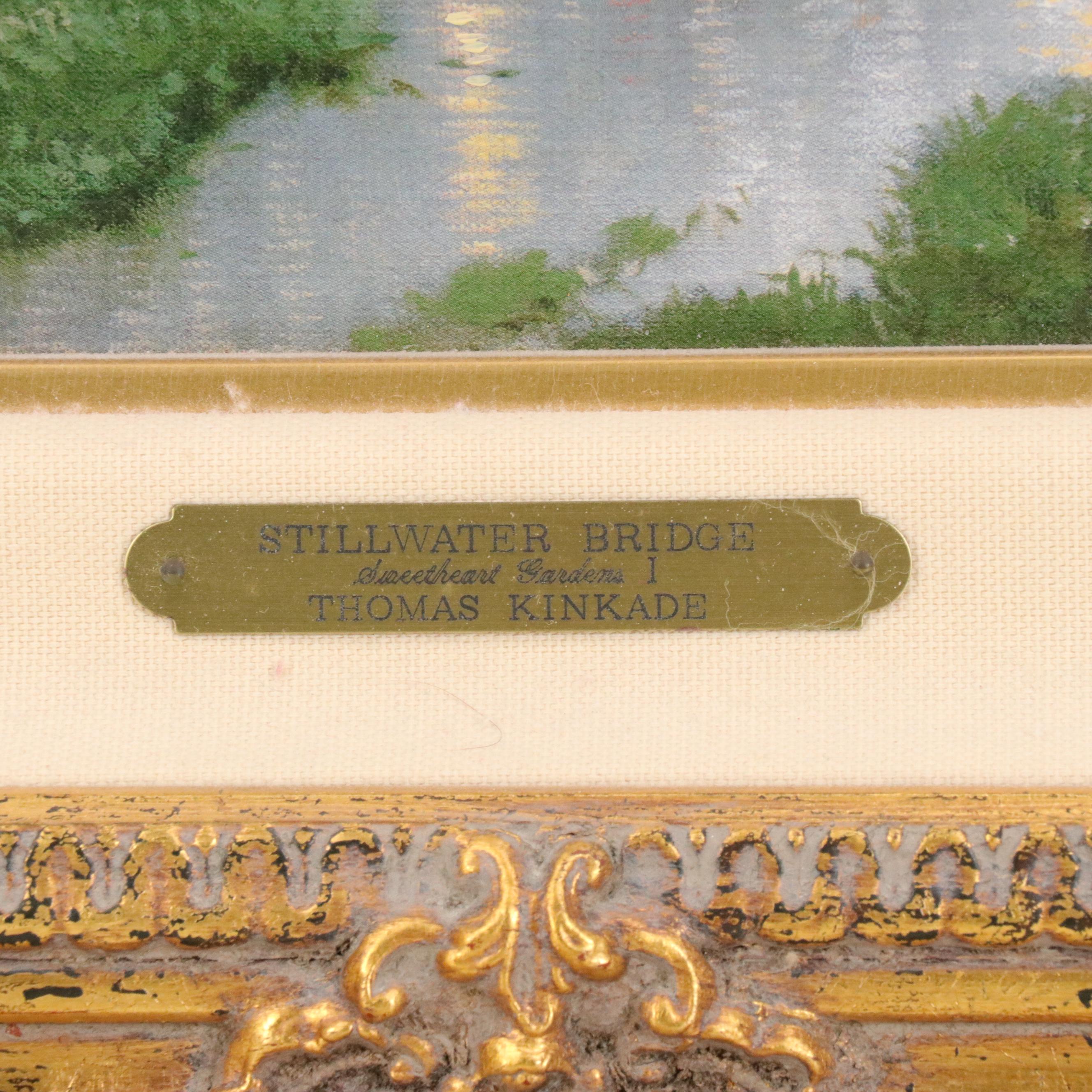 Thomas Kinkade Offset Lithograph "Stillwater Bridge"