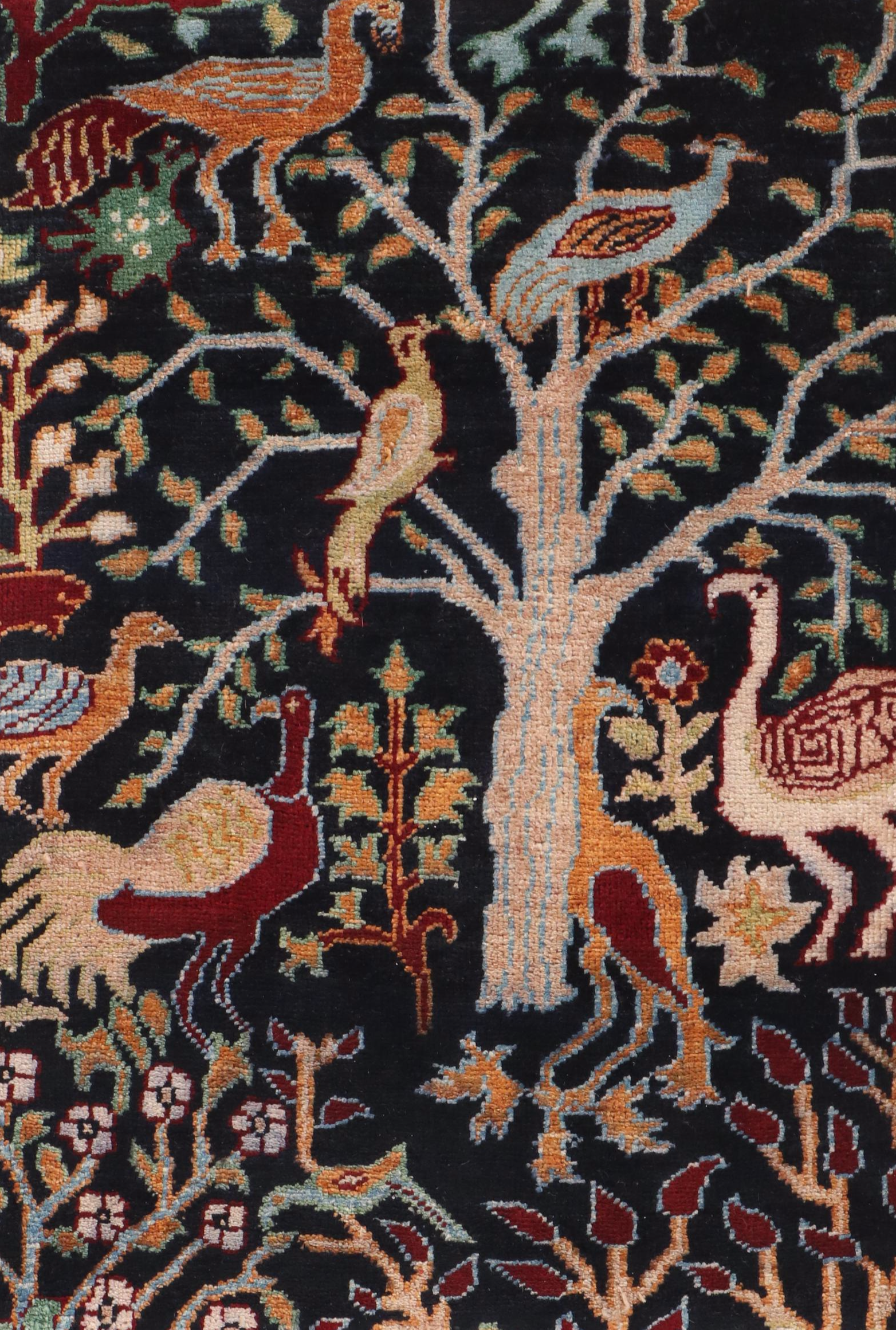 1'11 x 2'10 Hand-Knotted Persian Tabriz Pictorial Accent Rug