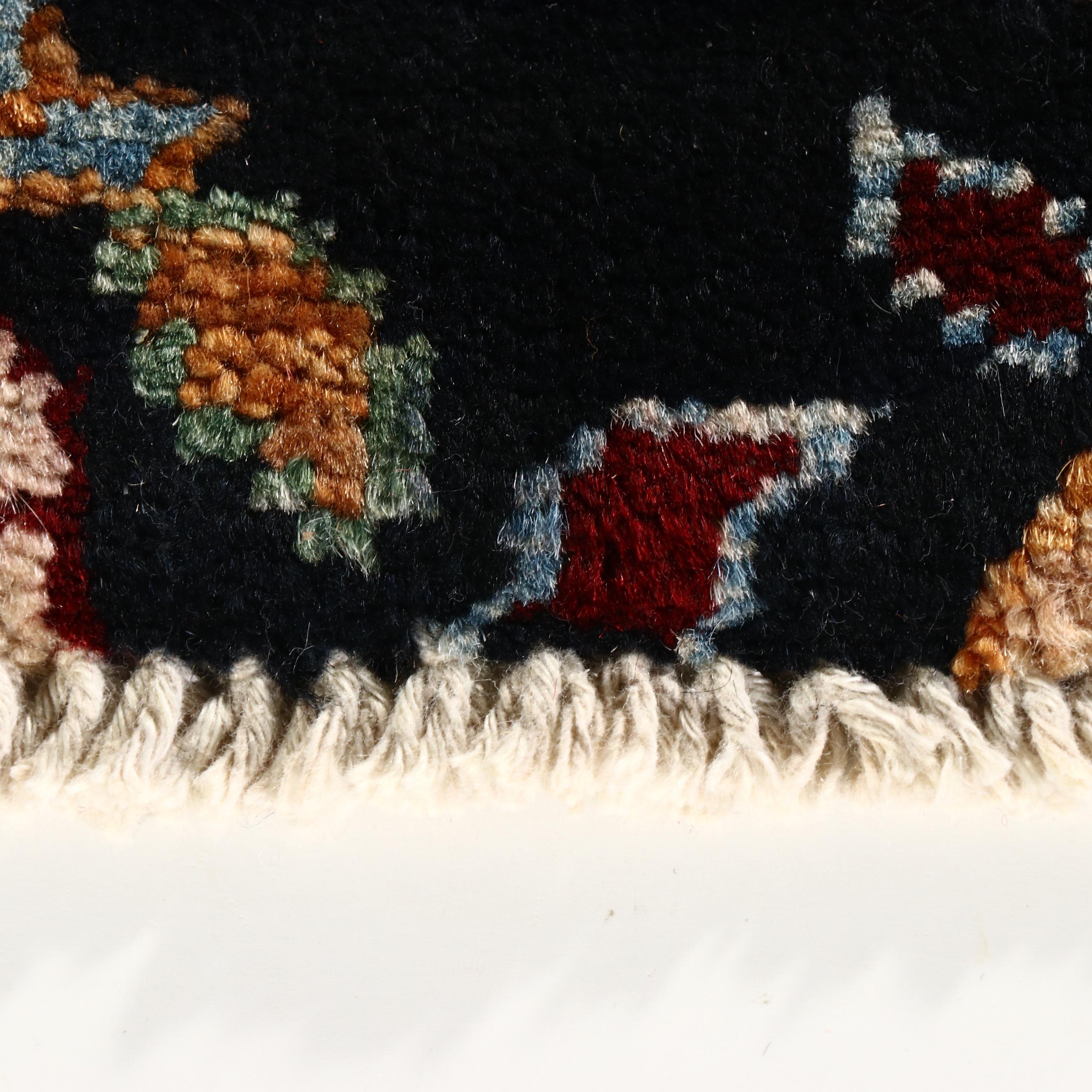 1'11 x 2'10 Hand-Knotted Persian Tabriz Pictorial Accent Rug