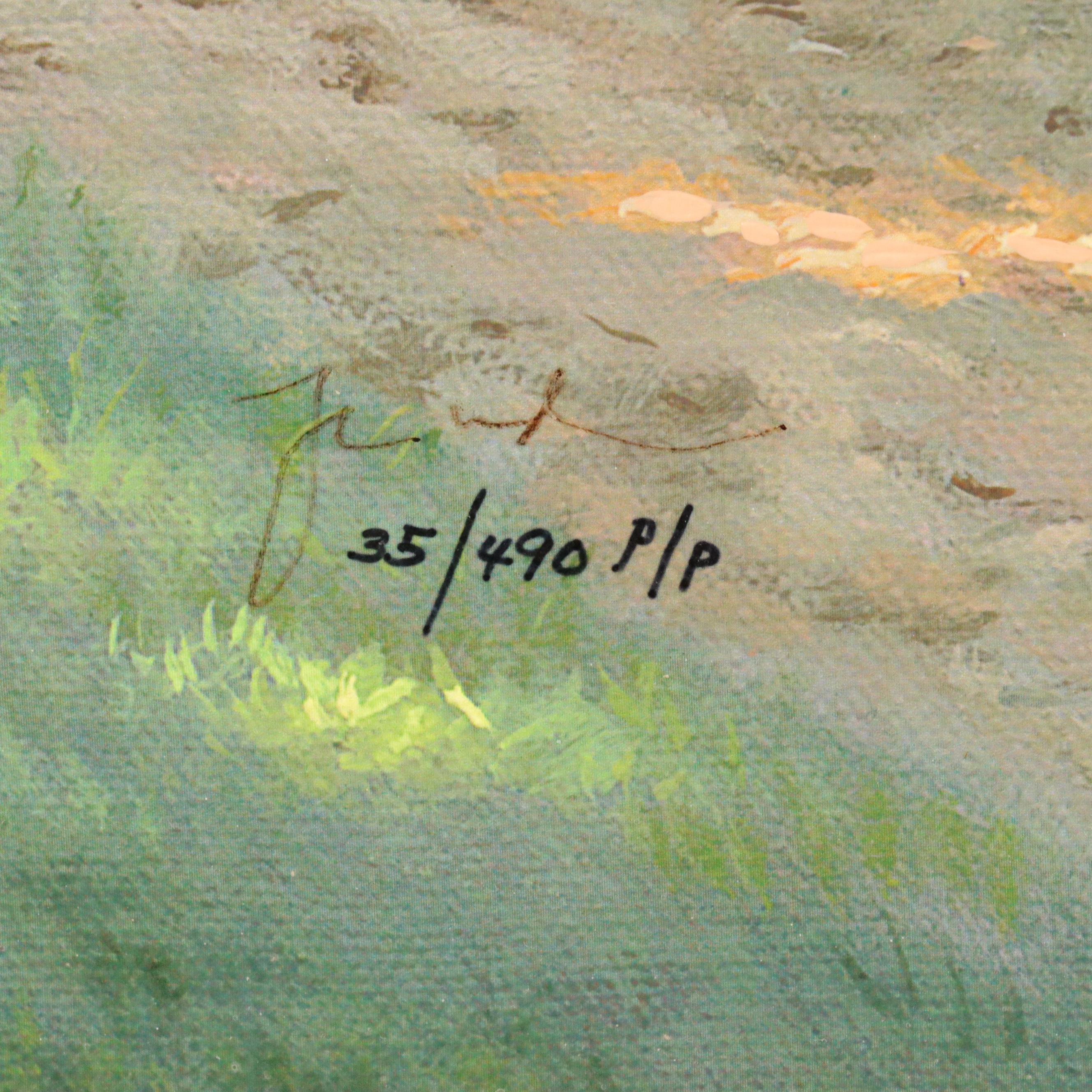 Thomas Kinkade Offset Lithograph "Dogwood Chapel"