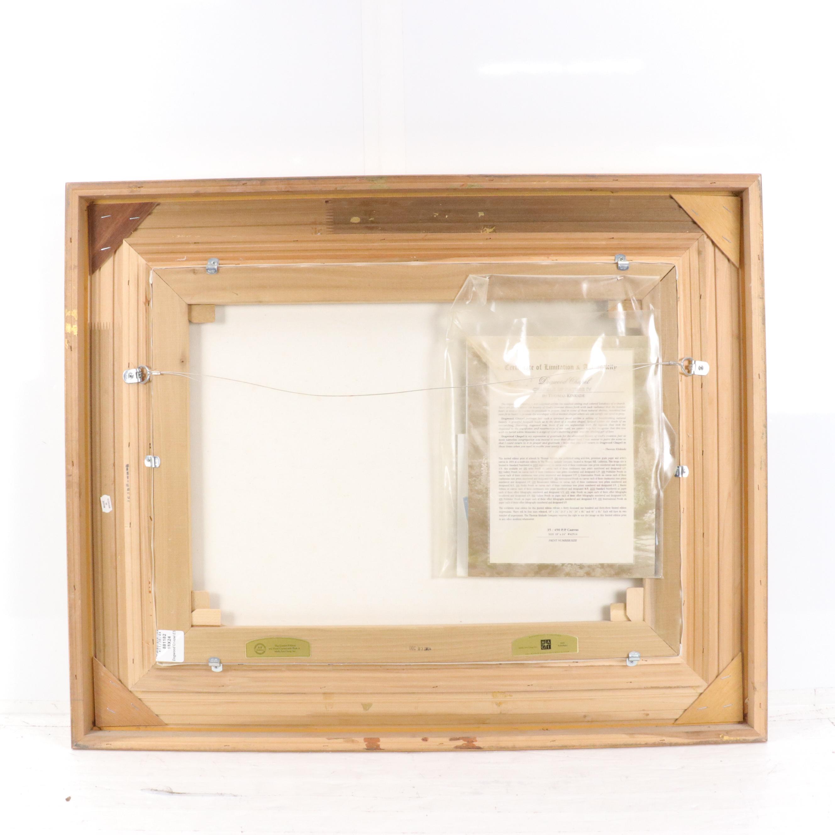 Thomas Kinkade Offset Lithograph "Dogwood Chapel"