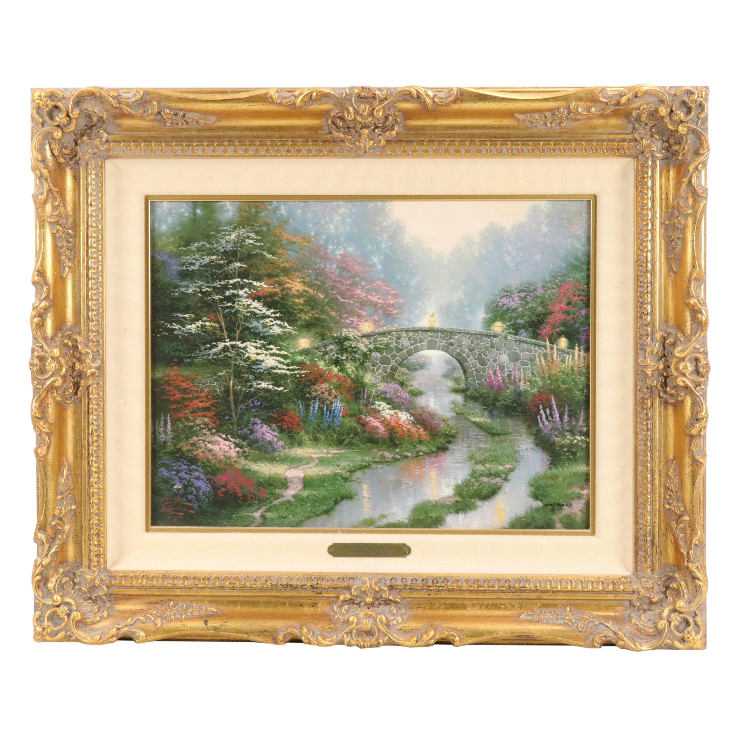 Thomas Kinkade Offset Lithograph "Stillwater Bridge"