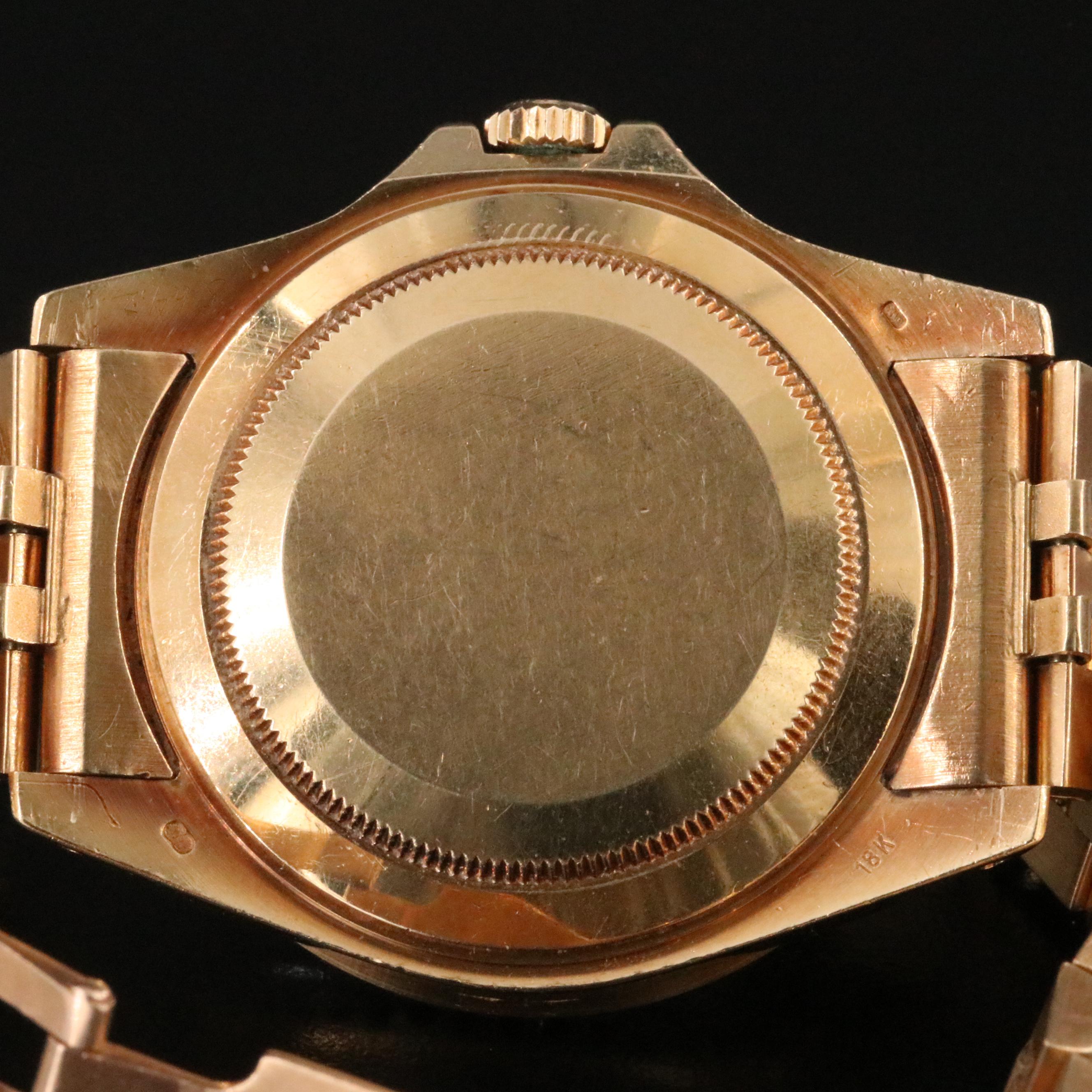 1982 Rolex GMT Master Nipple Dial 18K Watch