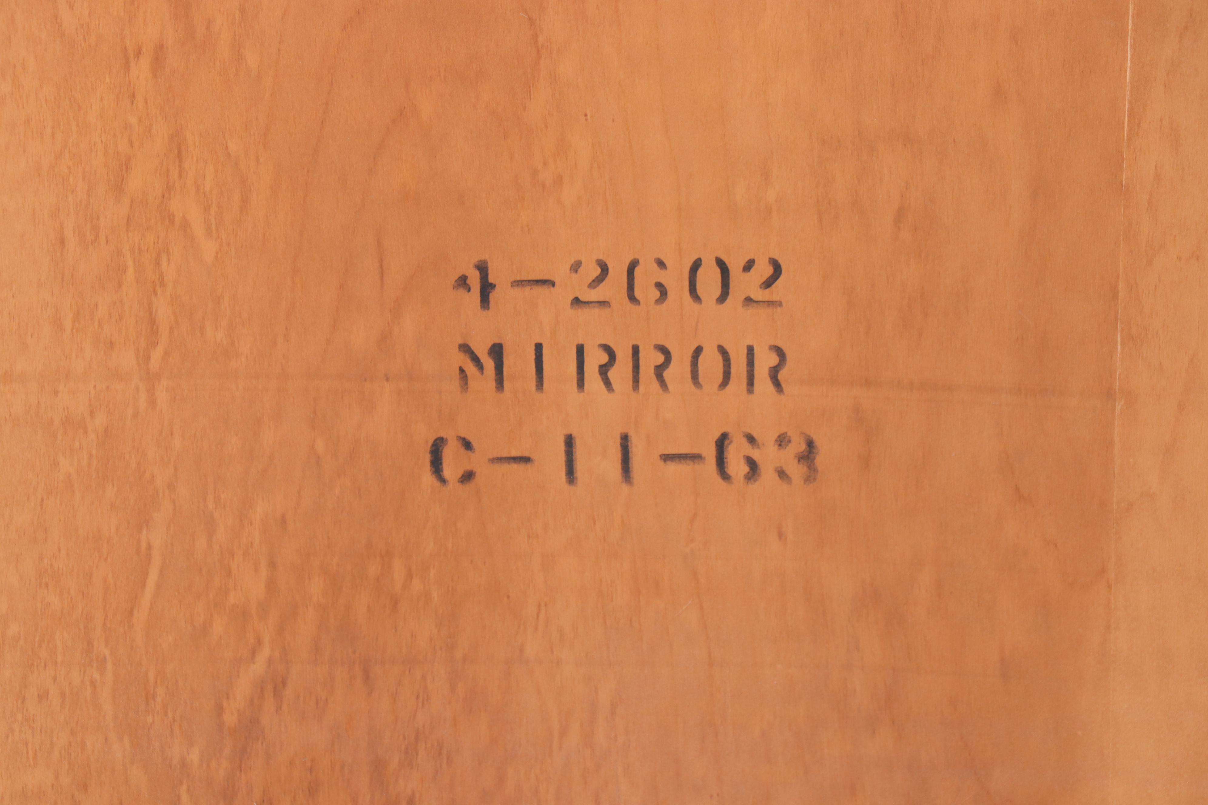 Henredon "Sequent" Burl Wood Dresser with Mirror, Mid-20th Century