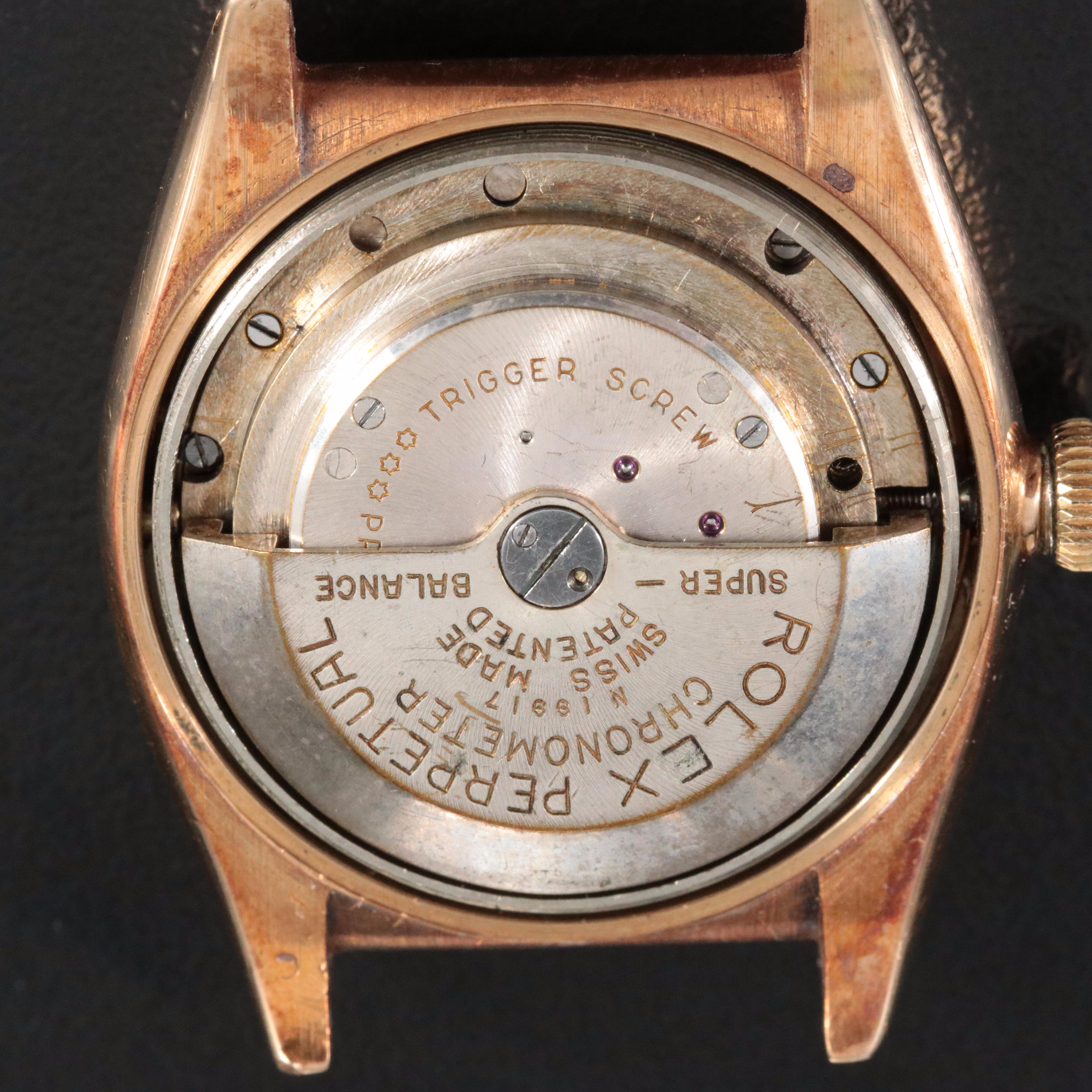 1946 Rolex Bubble Back ref. 3372 California Dial 14K Gold 32mm Automatic Watch