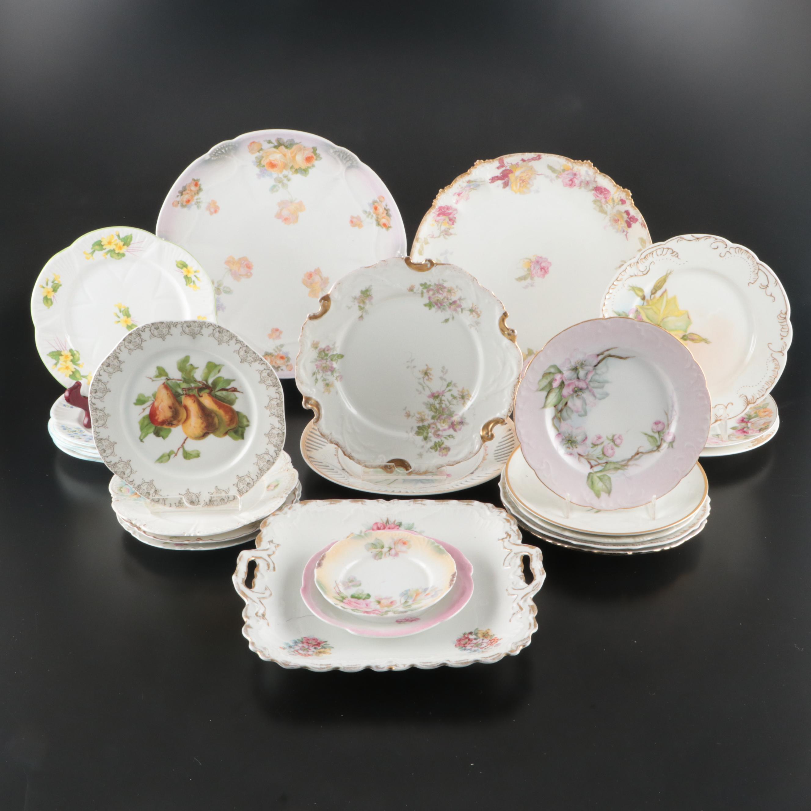 Shelley "Primrose" with Other Flower Pattern Porcelain and Bone China Plates