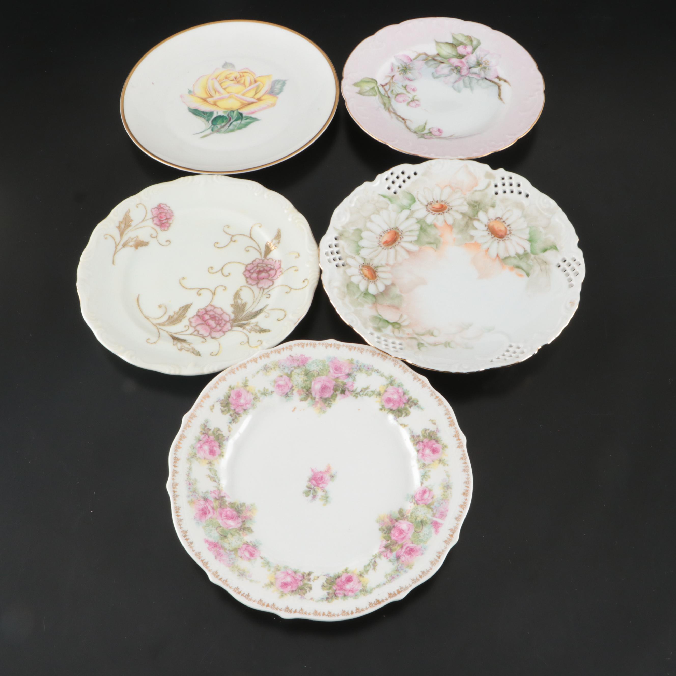 Shelley "Primrose" with Other Flower Pattern Porcelain and Bone China Plates
