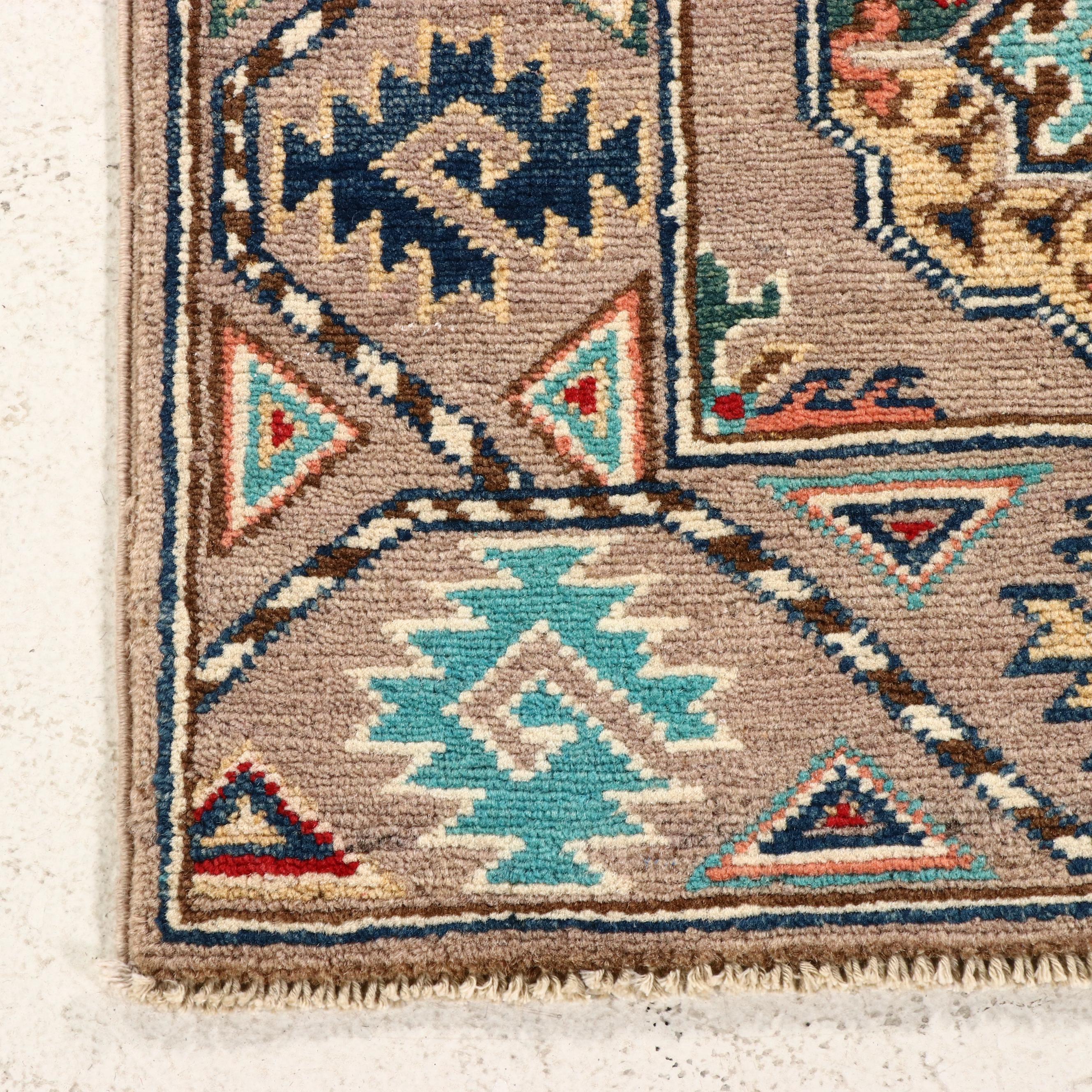 1'11 x 5'11 Hand-Knotted Afghan Kazak Carpet Runner